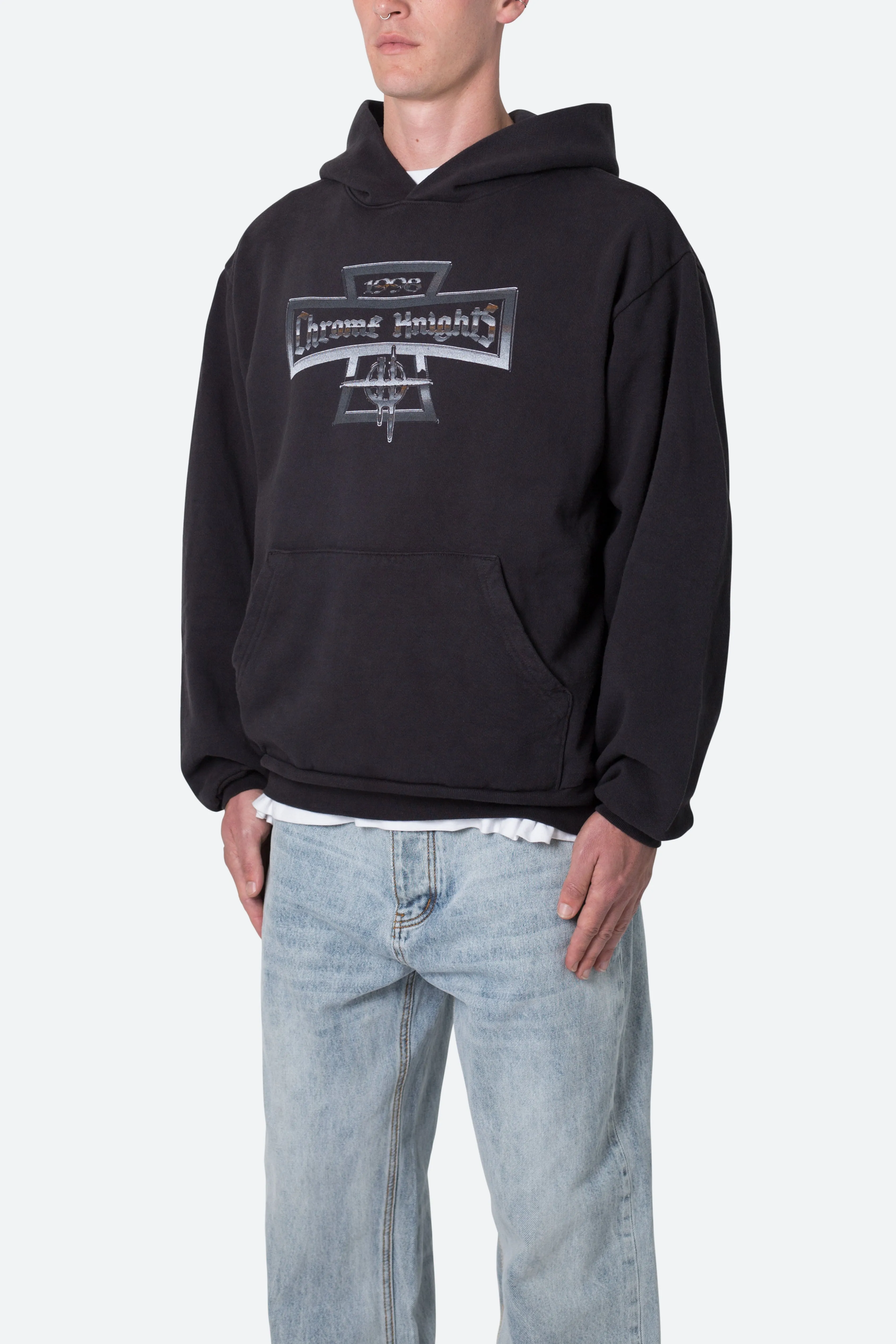 Chrome Knights Hoodie - Off Black sold by MNML product image thumbnail 3