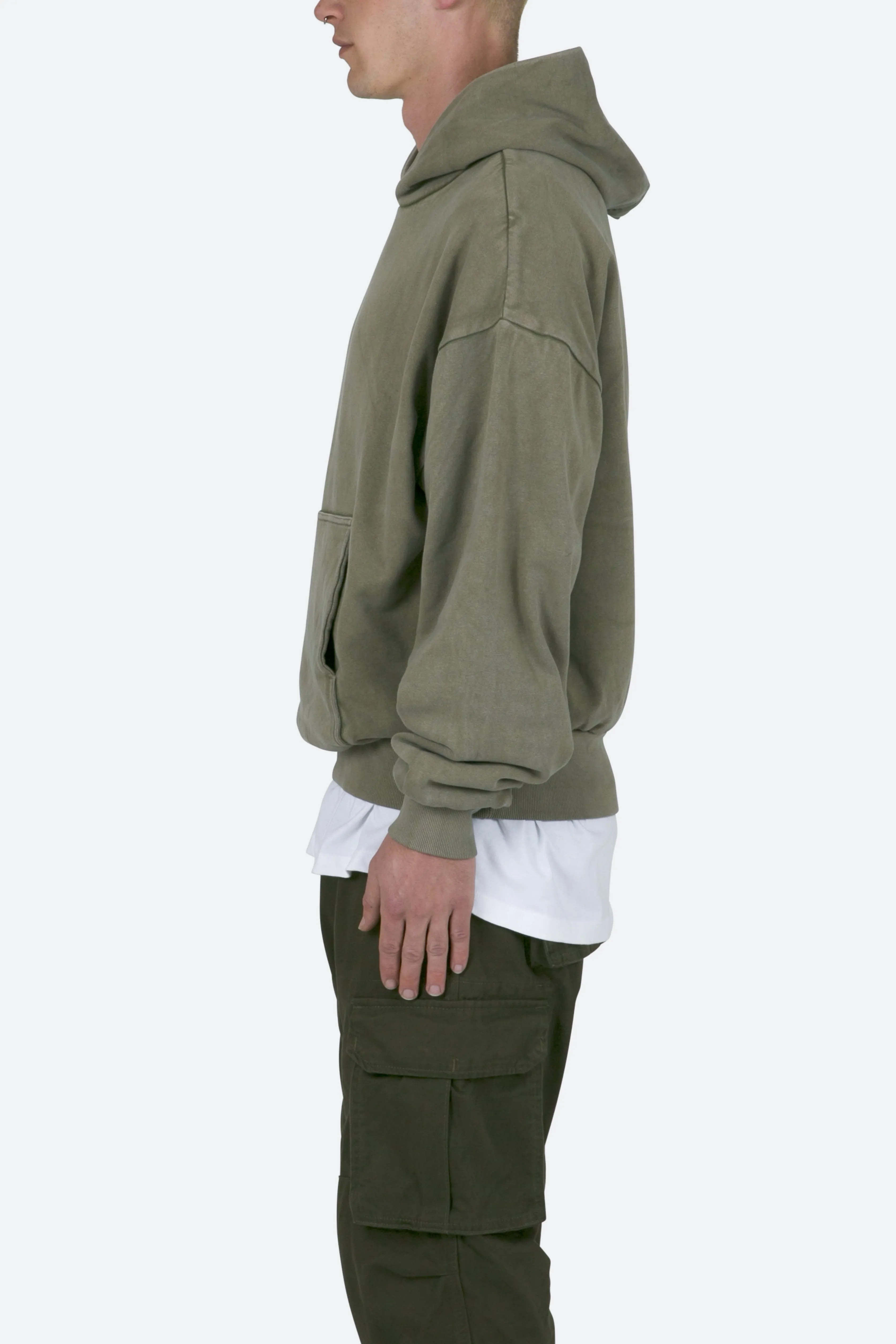Double Layer Hoodie - Vintage Olive sold by MNML product image thumbnail 4