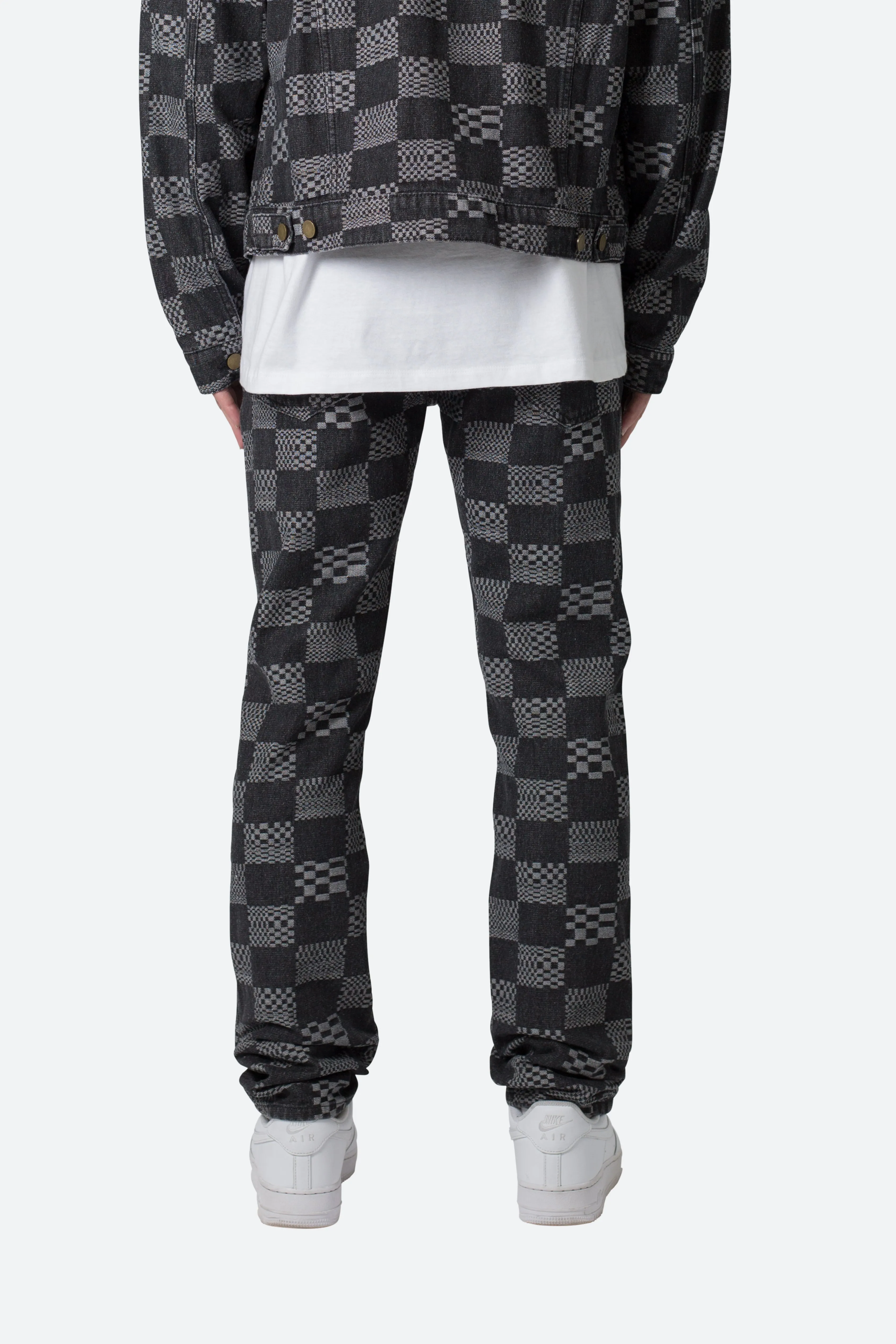 D528 Checkered Denim - Black sold by MNML product image thumbnail 5