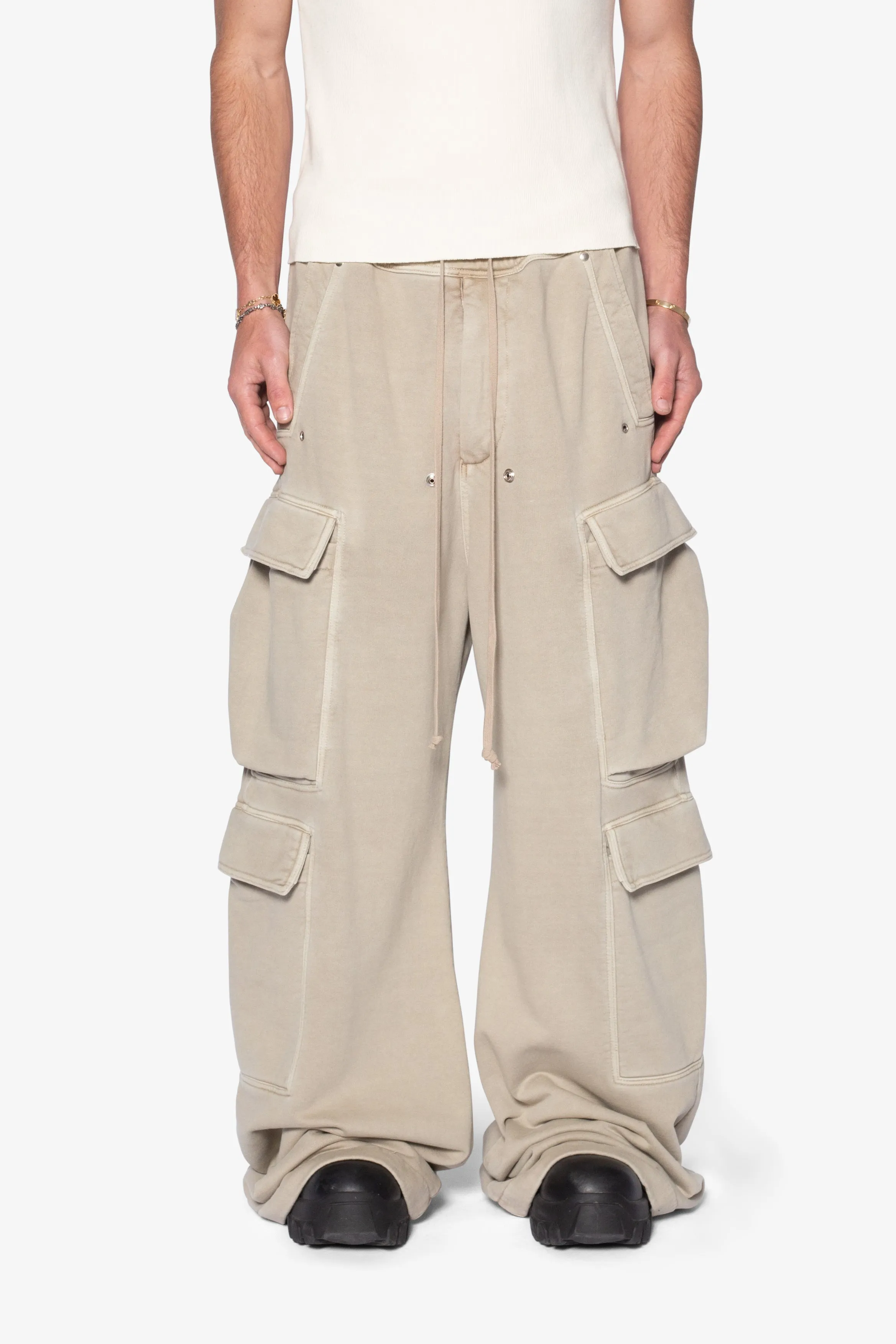 Rave Double Cargo Sweatpants - Washed Earth sold by MNML product image thumbnail 2