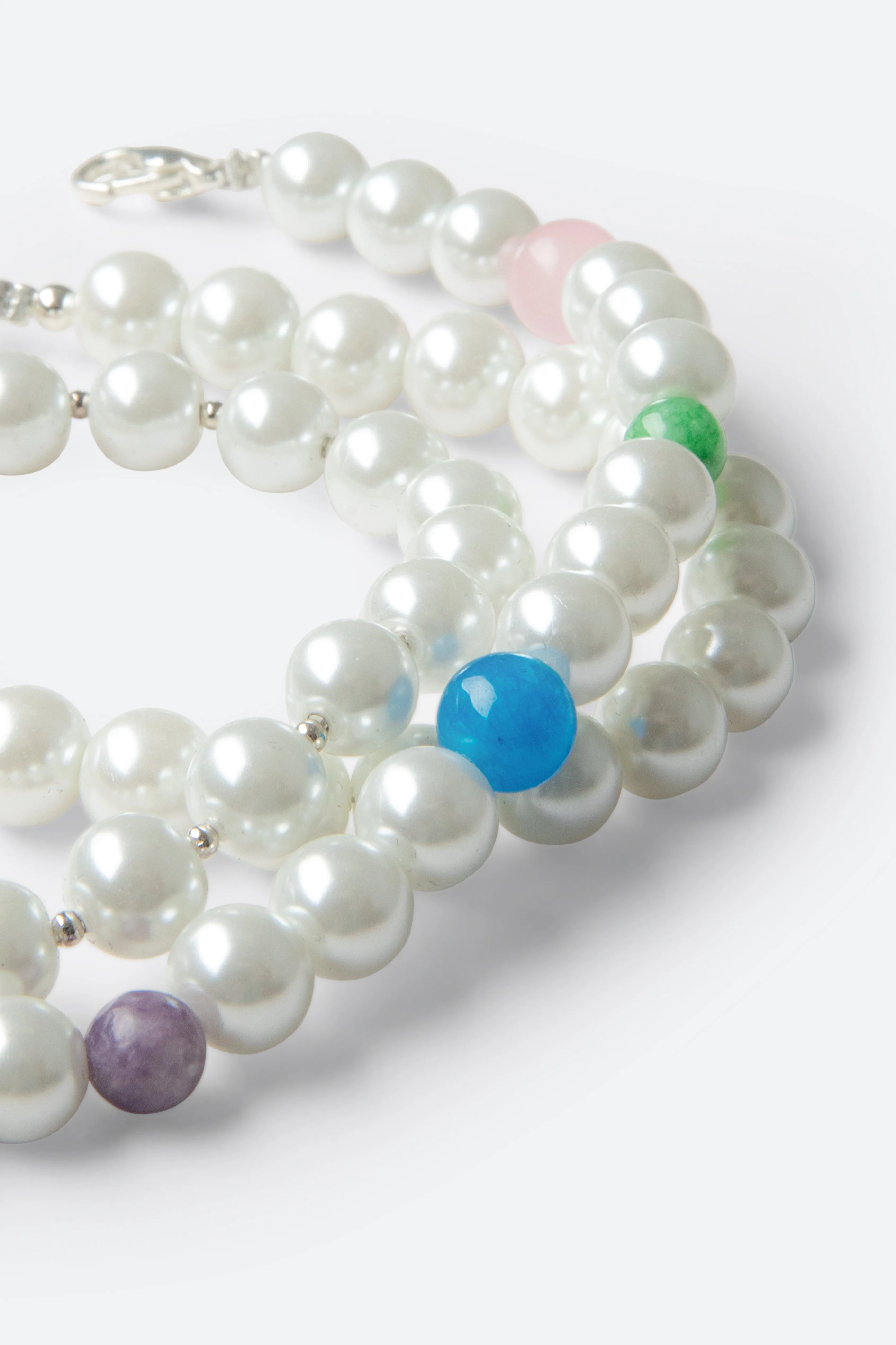 Pearl and Metal Bead Bracelet - Off White sold by MNML product image thumbnail 5