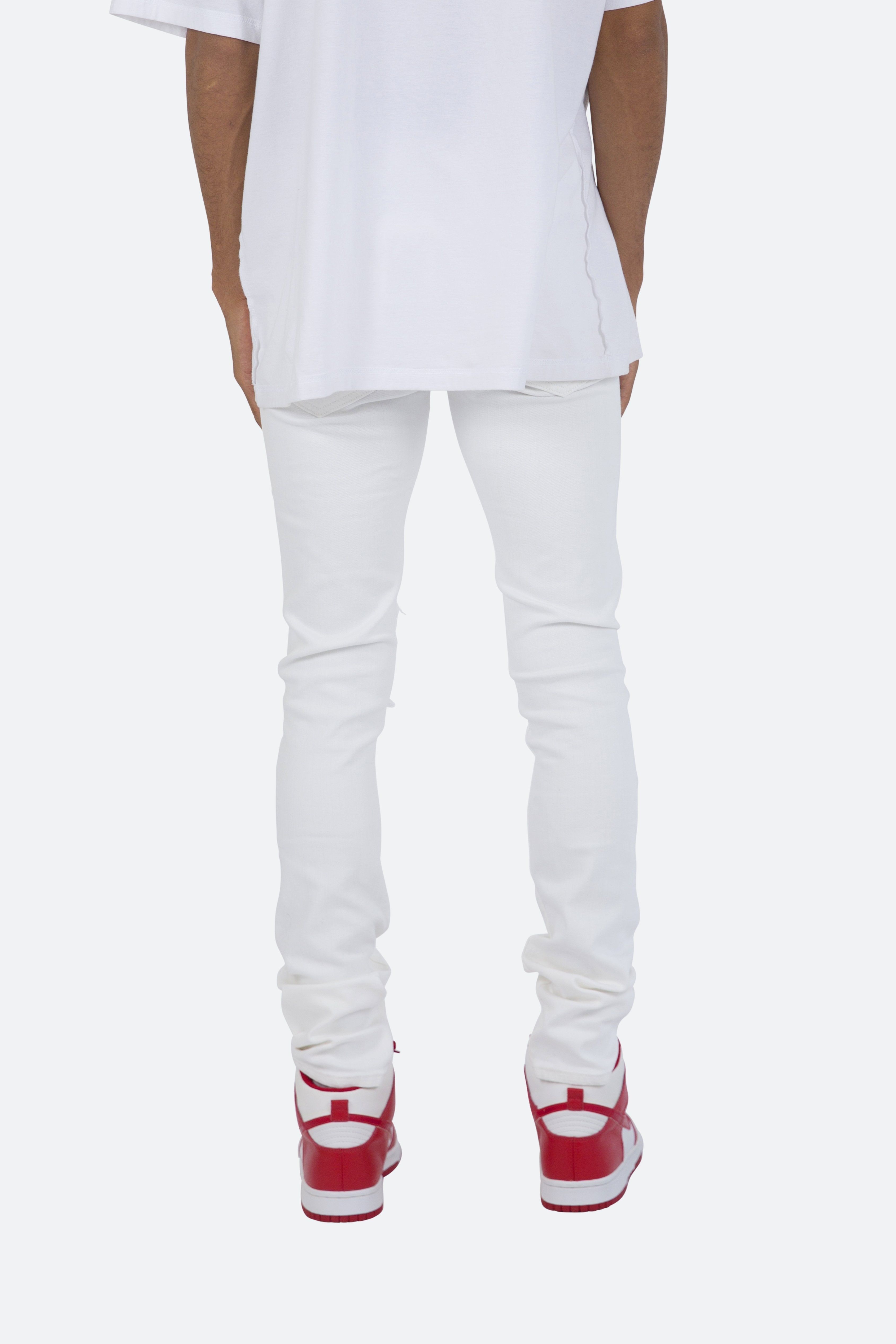 X201 Rhinestone Skinny Denim - White sold by MNML product image thumbnail 8