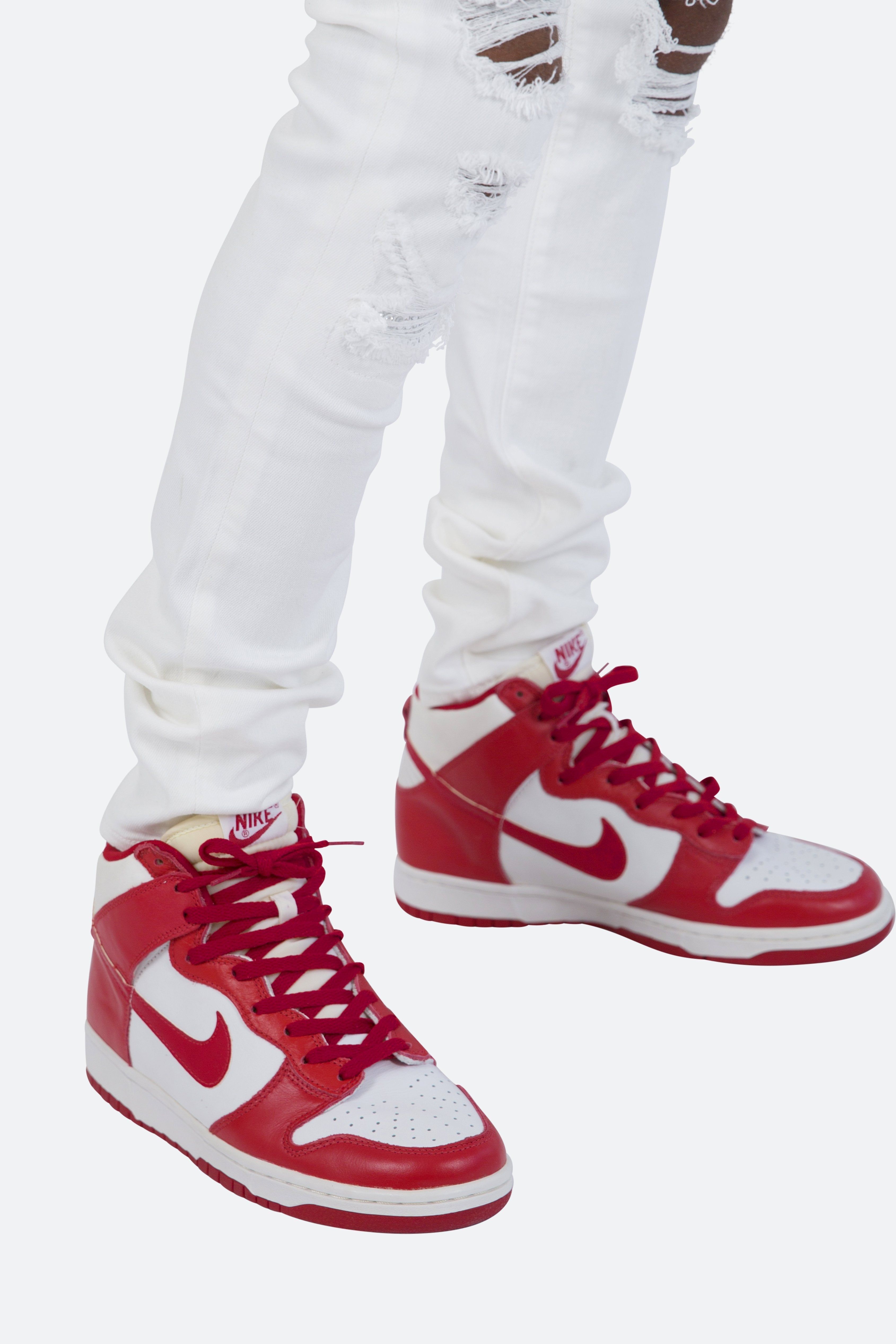 X201 Rhinestone Skinny Denim - White sold by MNML product image thumbnail 9