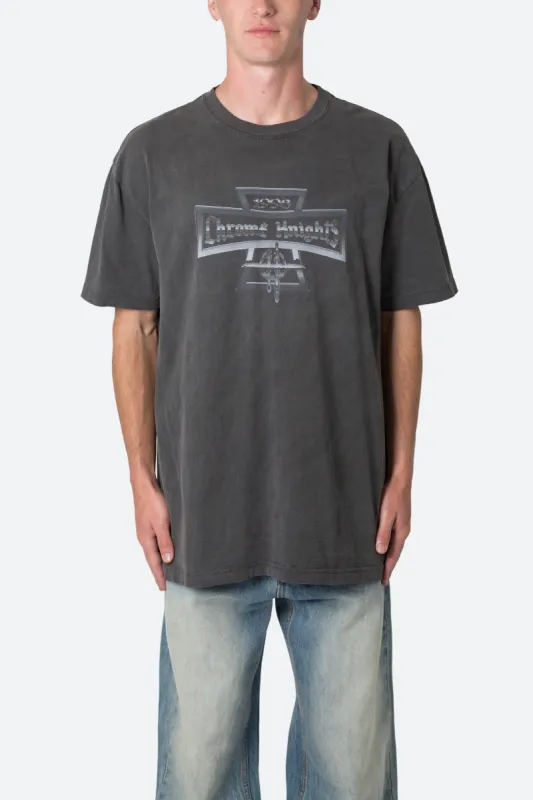 Chrome Knights Tee - Washed Black sold by MNML