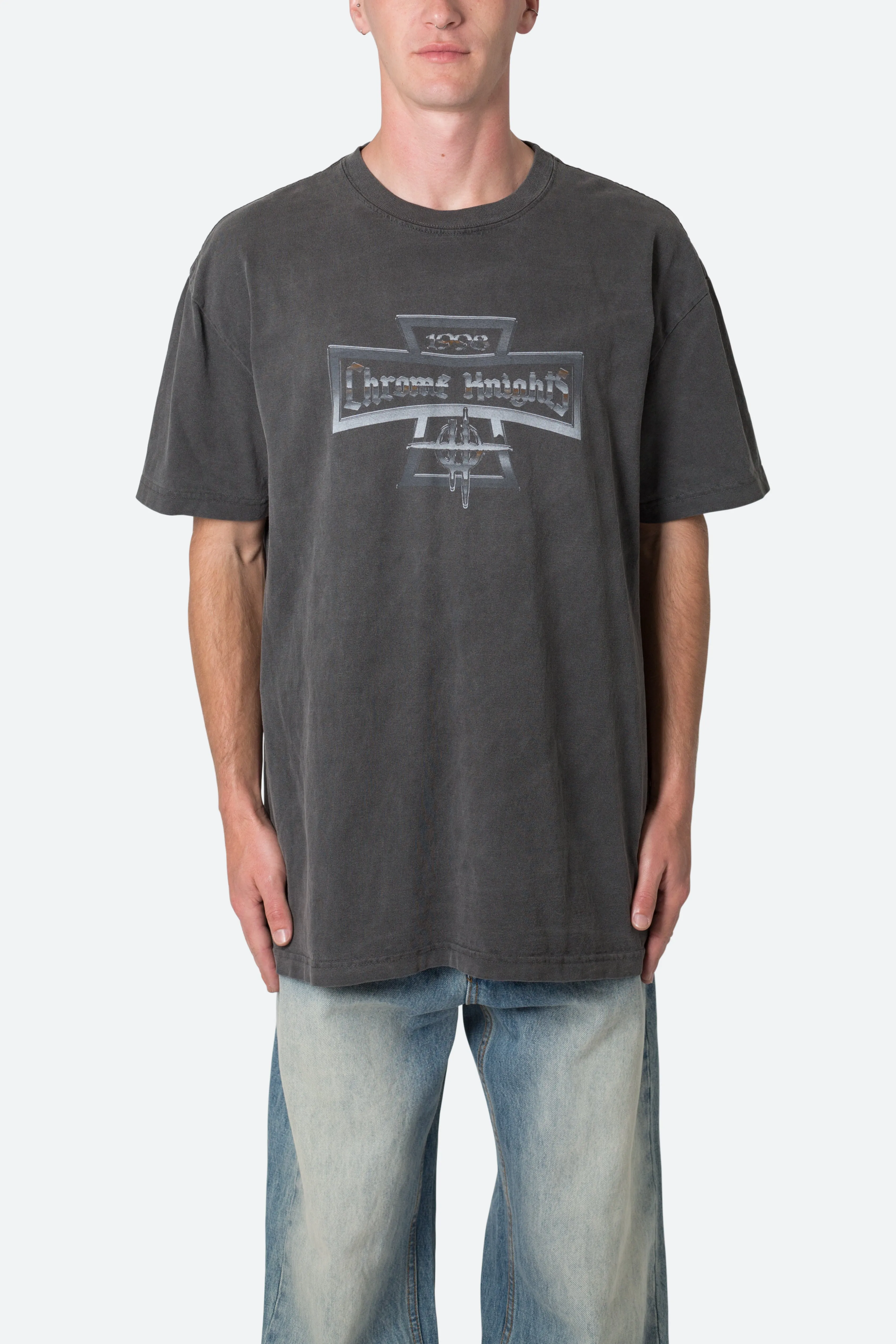 Chrome Knights Tee - Washed Black sold by MNML product image thumbnail 3