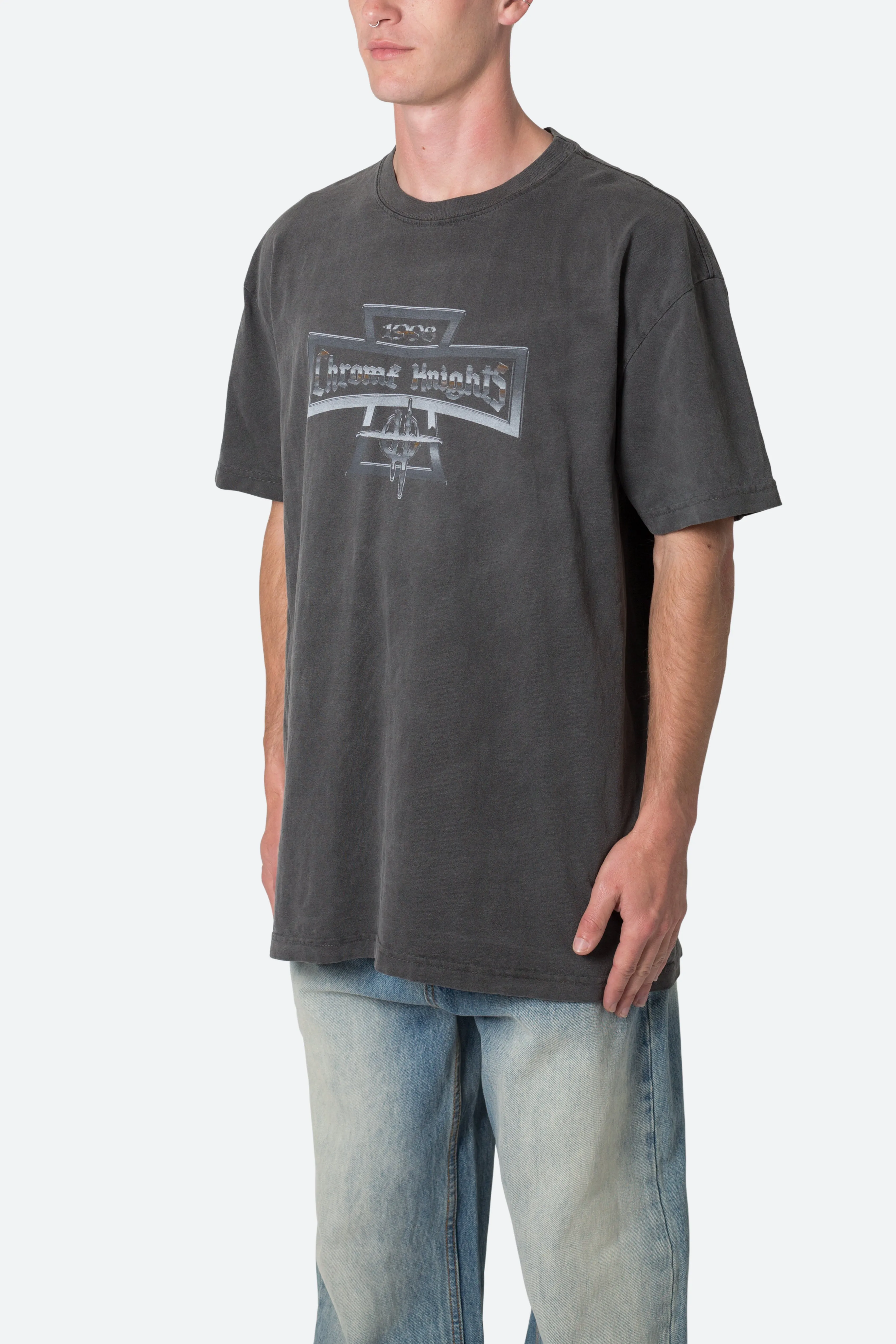 Chrome Knights Tee - Washed Black sold by MNML product image thumbnail 4