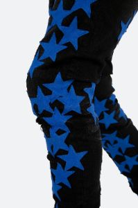 X473 Star Skinny Denim - Black/Blue sold by MNML