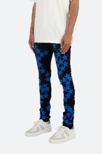 X473 Star Skinny Denim - Black/Blue sold by MNML