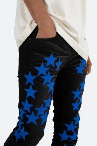 X473 Star Skinny Denim - Black/Blue sold by MNML