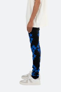 X473 Star Skinny Denim - Black/Blue sold by MNML