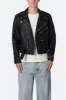Leather Moto Jacket - Black sold by MNML