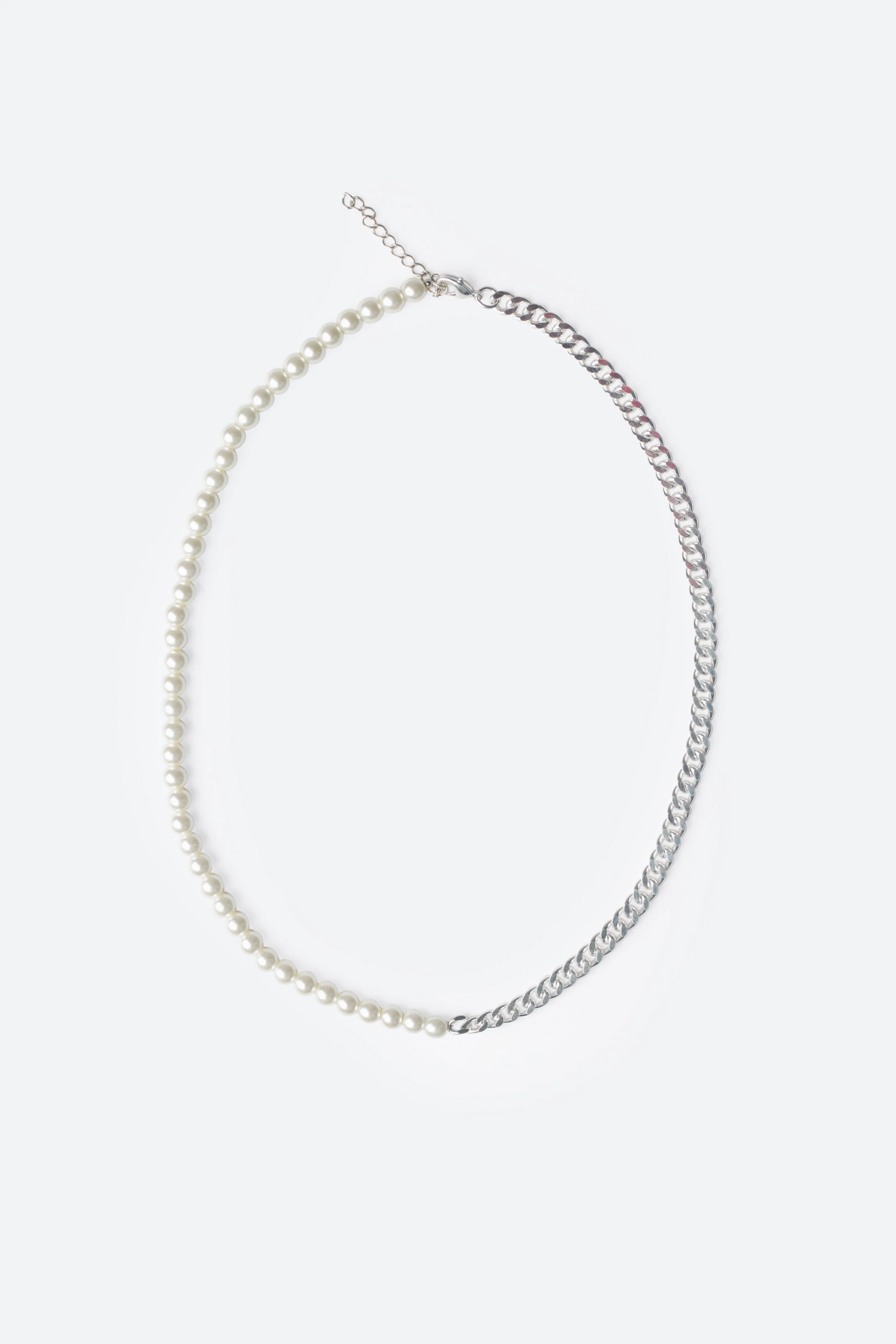 Pearl and Cuban Chain Necklace - Off White sold by MNML product image thumbnail 3