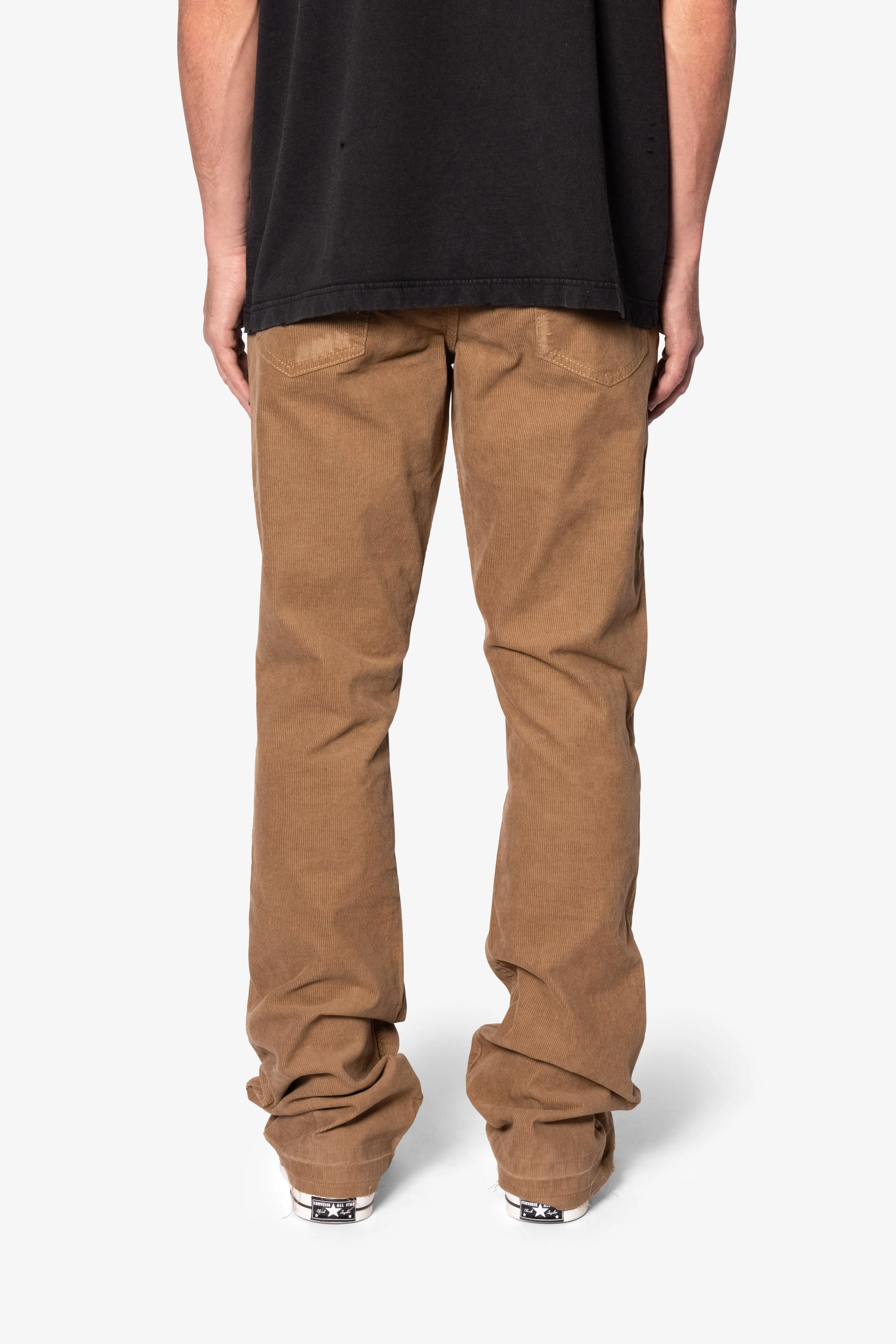 B682 Flare Corduroy Repaired Pants - Brown sold by MNML product image thumbnail 5