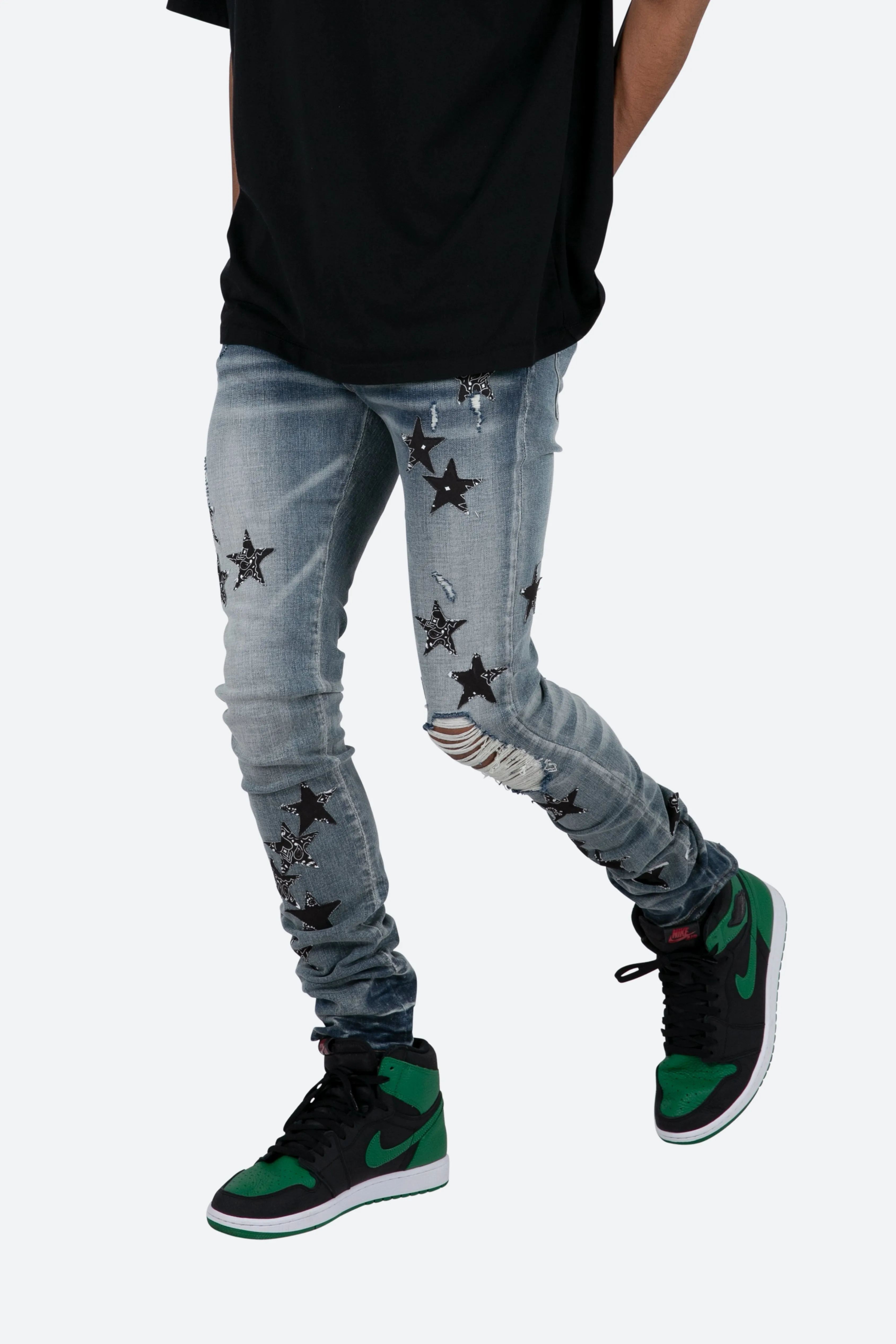 X462 Star Skinny Denim - Blue/Black sold by MNML product image thumbnail 2