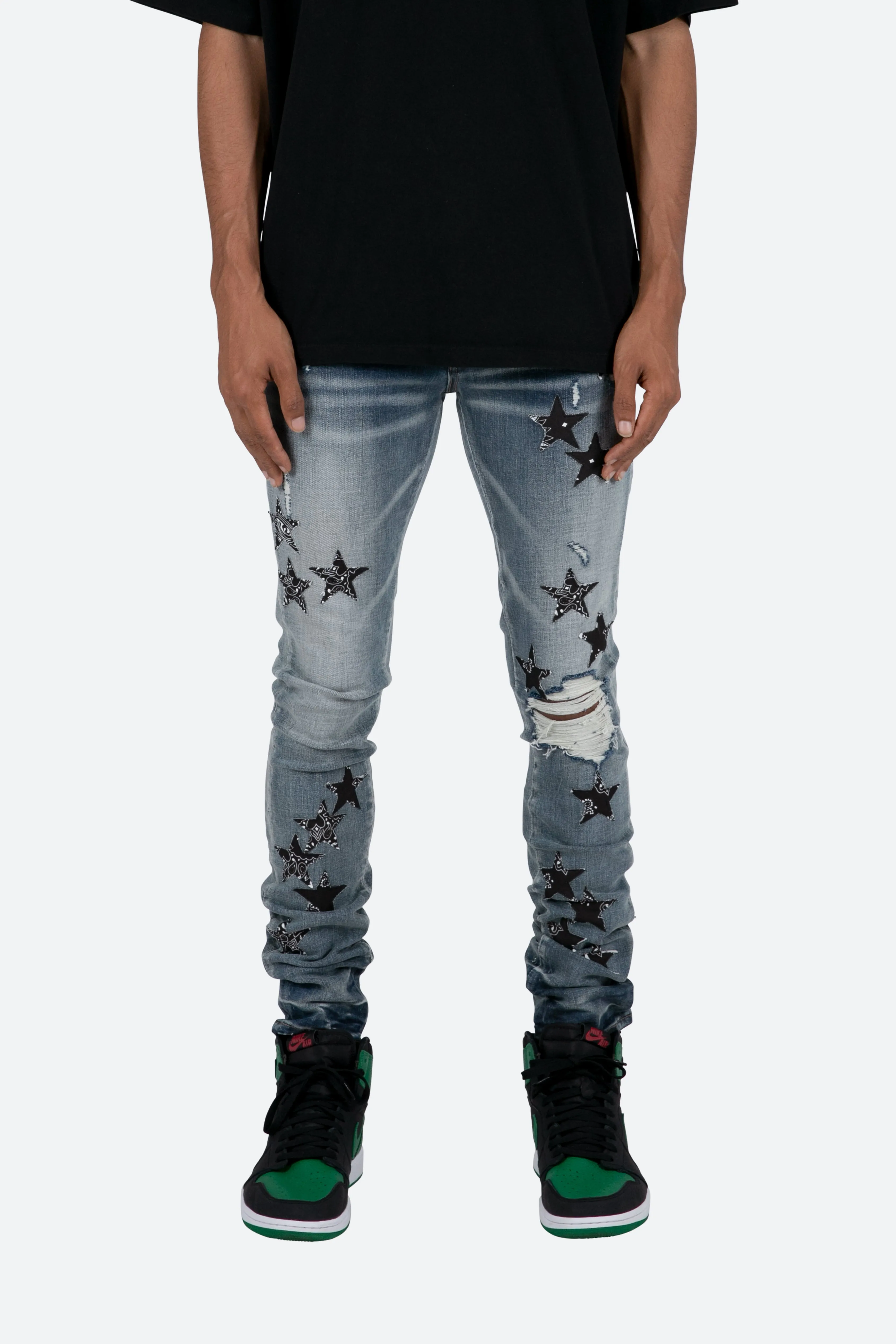 X462 Star Skinny Denim - Blue/Black sold by MNML product image thumbnail 3