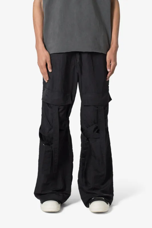 Ultra Baggy Strap Cargo Pants - Black sold by MNML