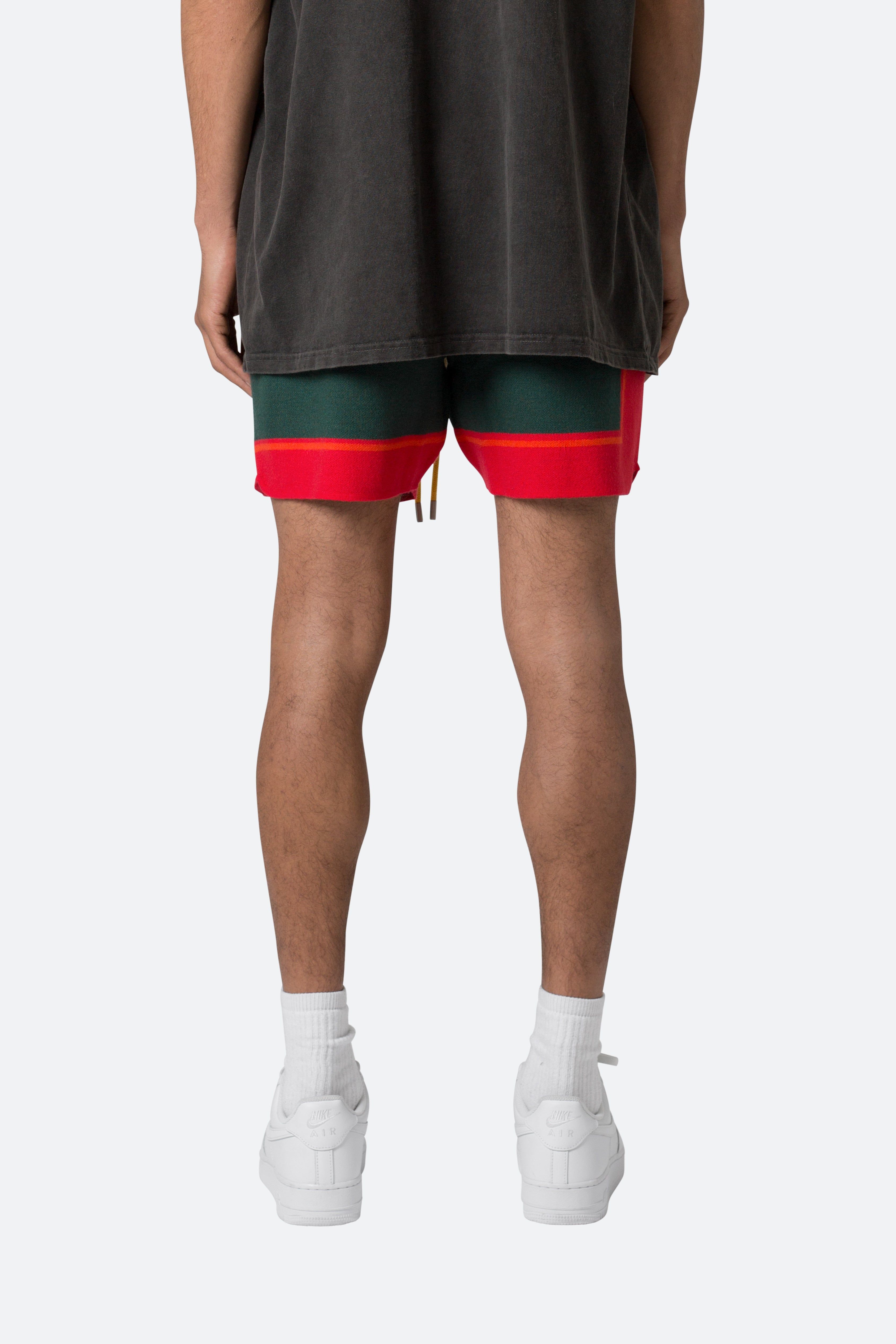 Knit Basketball Shorts - Red/Green sold by MNML product image thumbnail 6