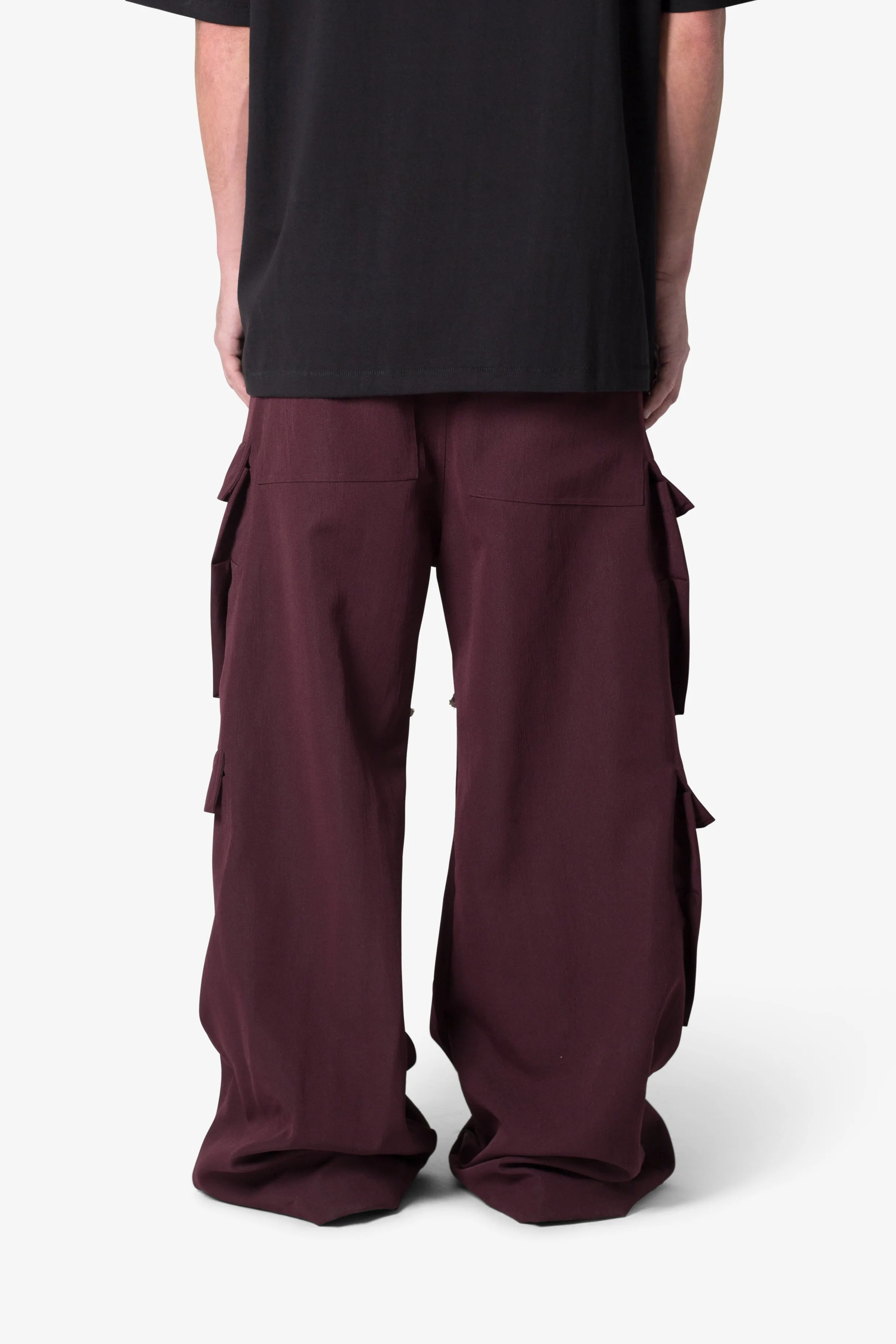 Rave Double Cargo Pants - Plum sold by MNML product image thumbnail 5