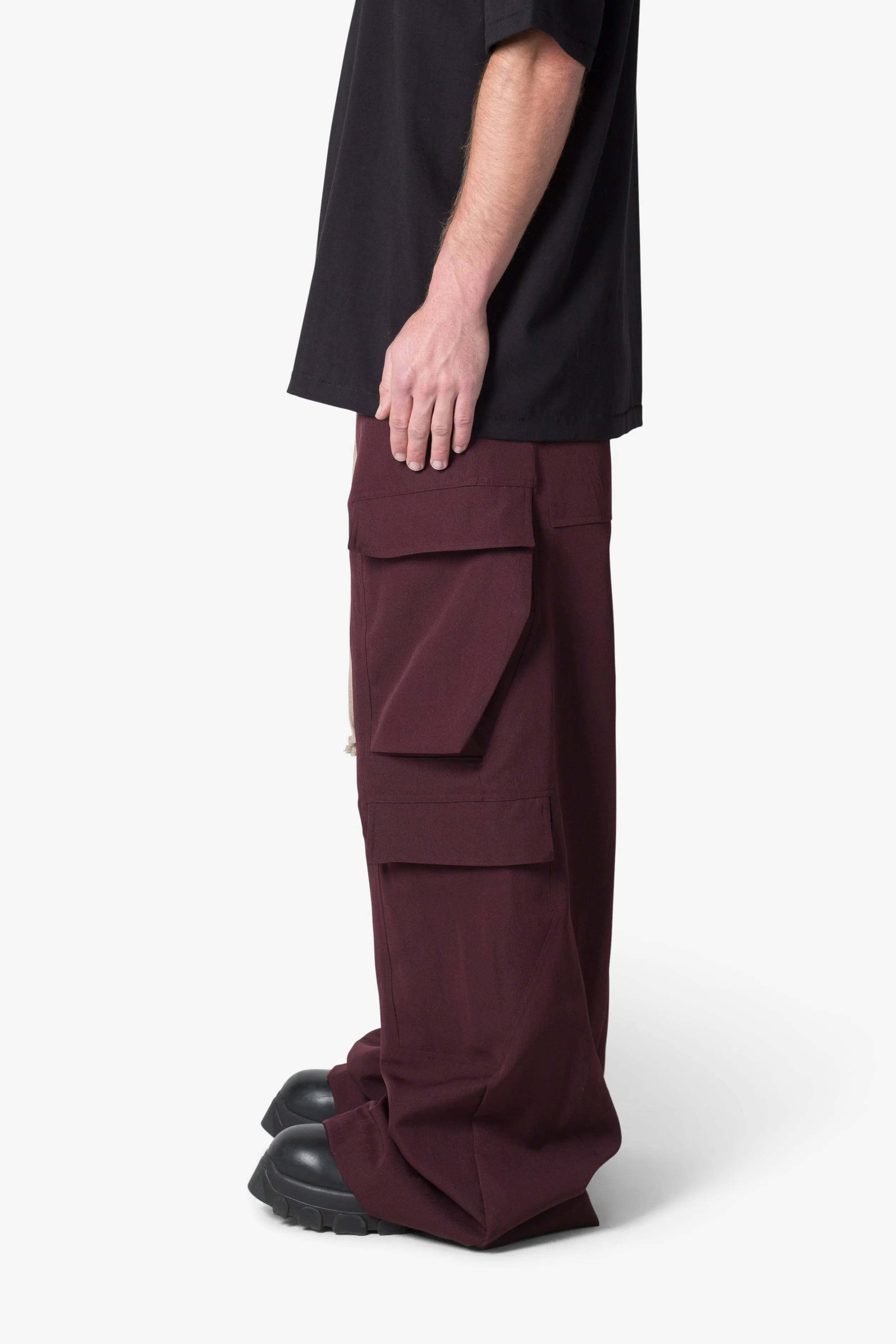 Rave Double Cargo Pants - Plum sold by MNML product image thumbnail 4