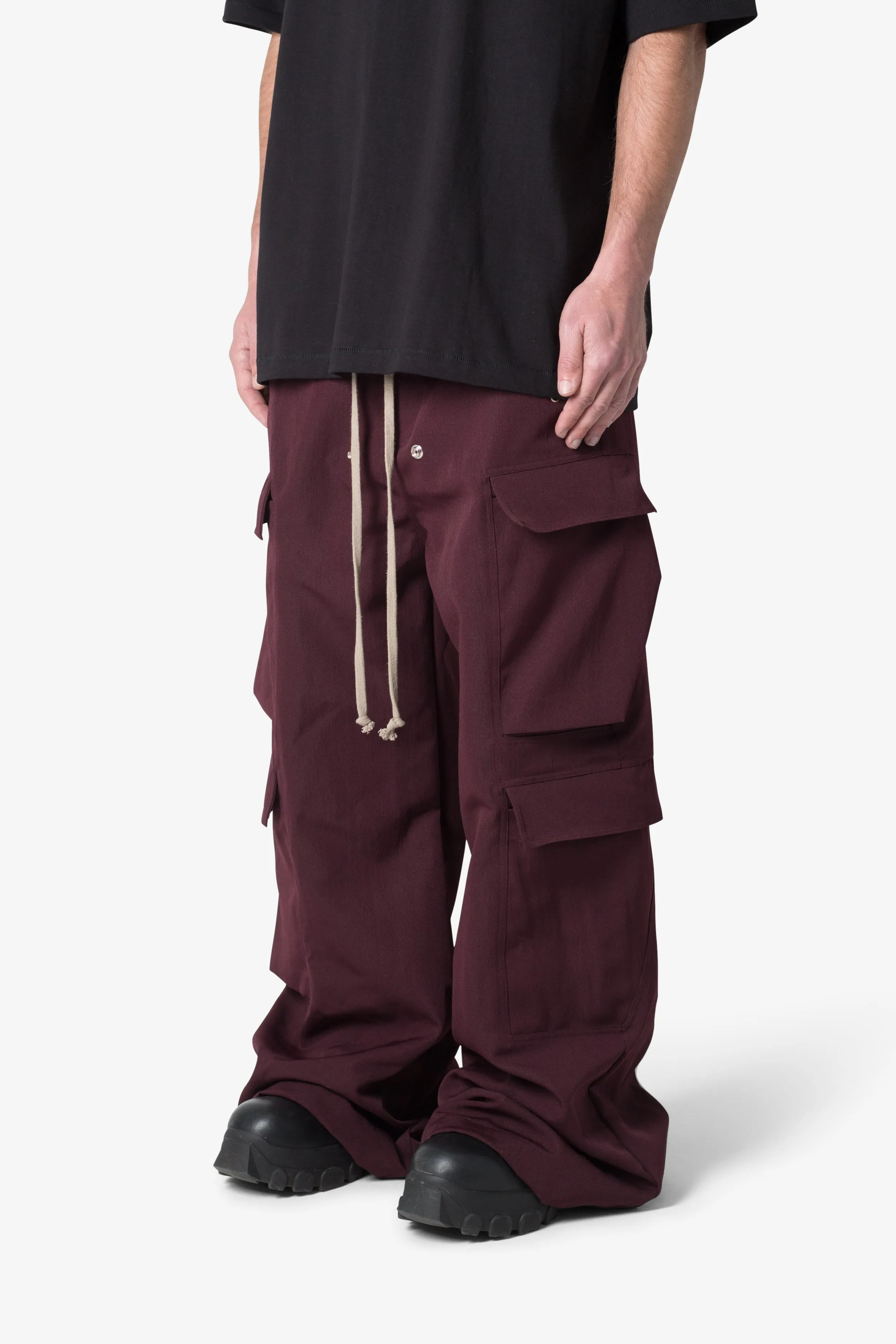 Rave Double Cargo Pants - Plum sold by MNML product image thumbnail 3
