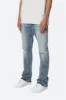 B615 Knee Hole Flare Denim - Blue sold by MNML