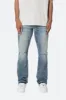 B615 Knee Hole Flare Denim - Blue sold by MNML