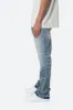 B615 Knee Hole Flare Denim - Blue sold by MNML
