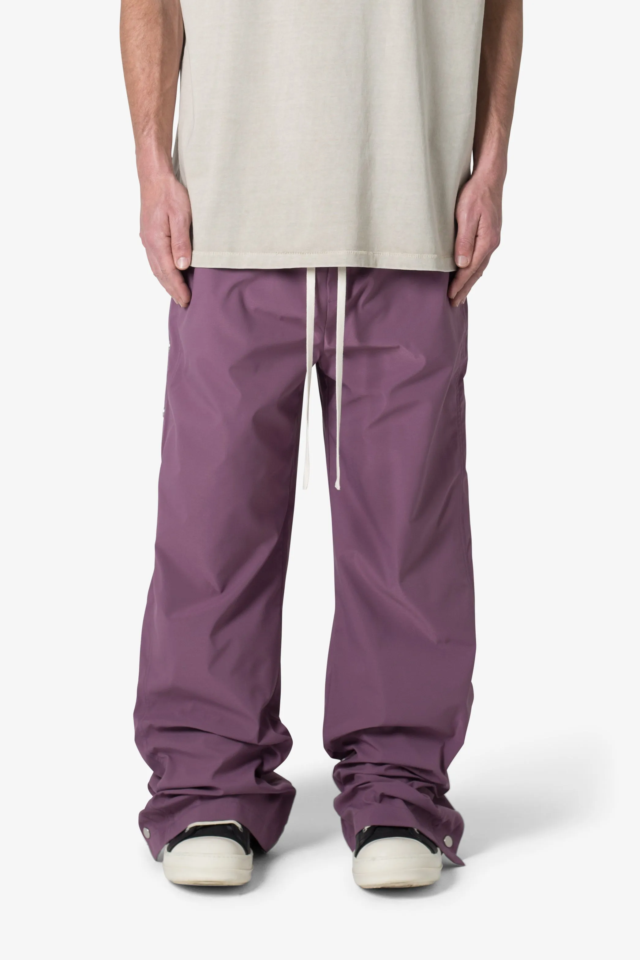 Side Snap Nylon Pants - Mauve sold by MNML