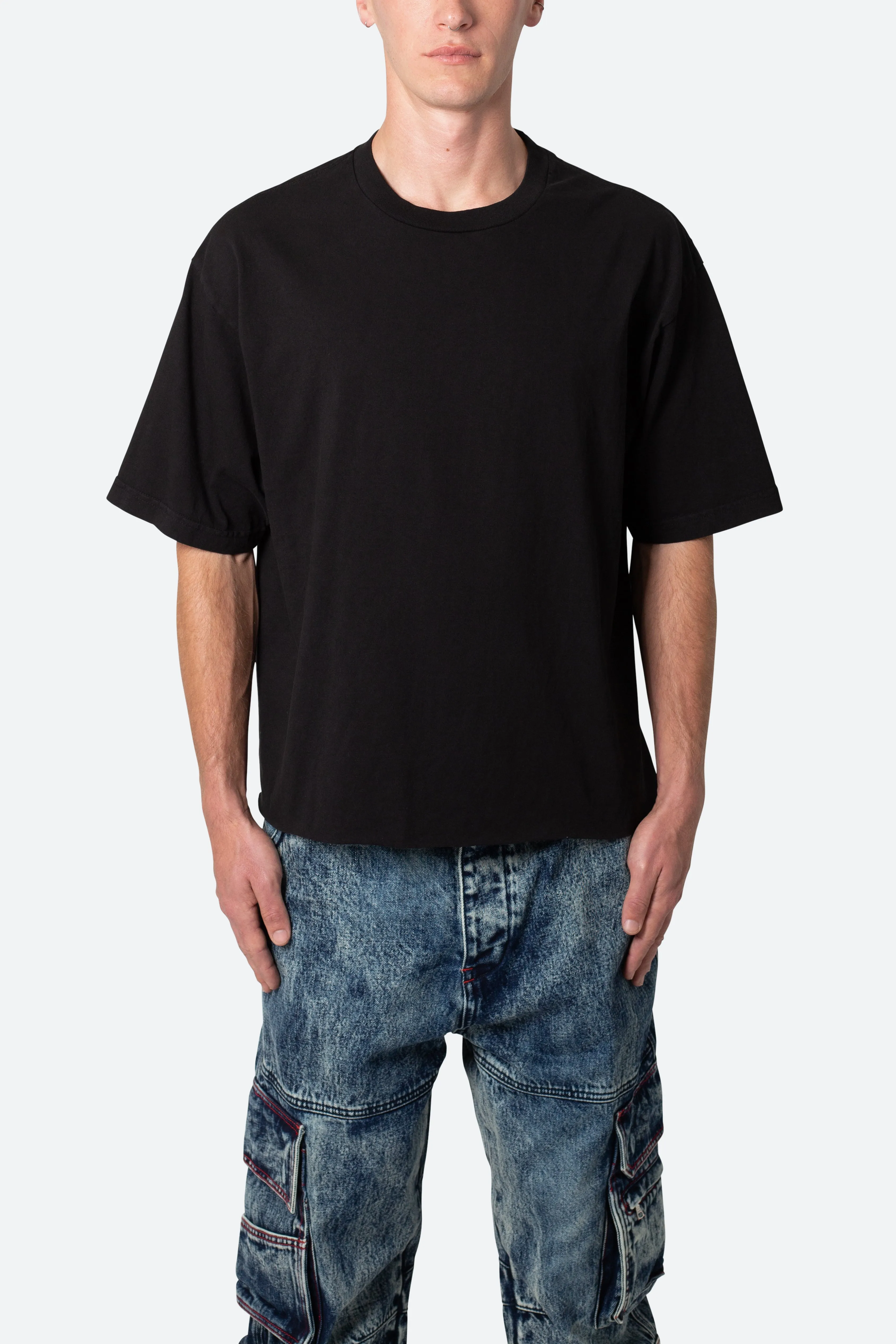 Vintage Boxy Cropped Tee - Black sold by MNML product image thumbnail 2