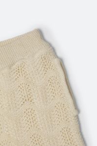 Knitted Wave Shorts - Cream sold by MNML