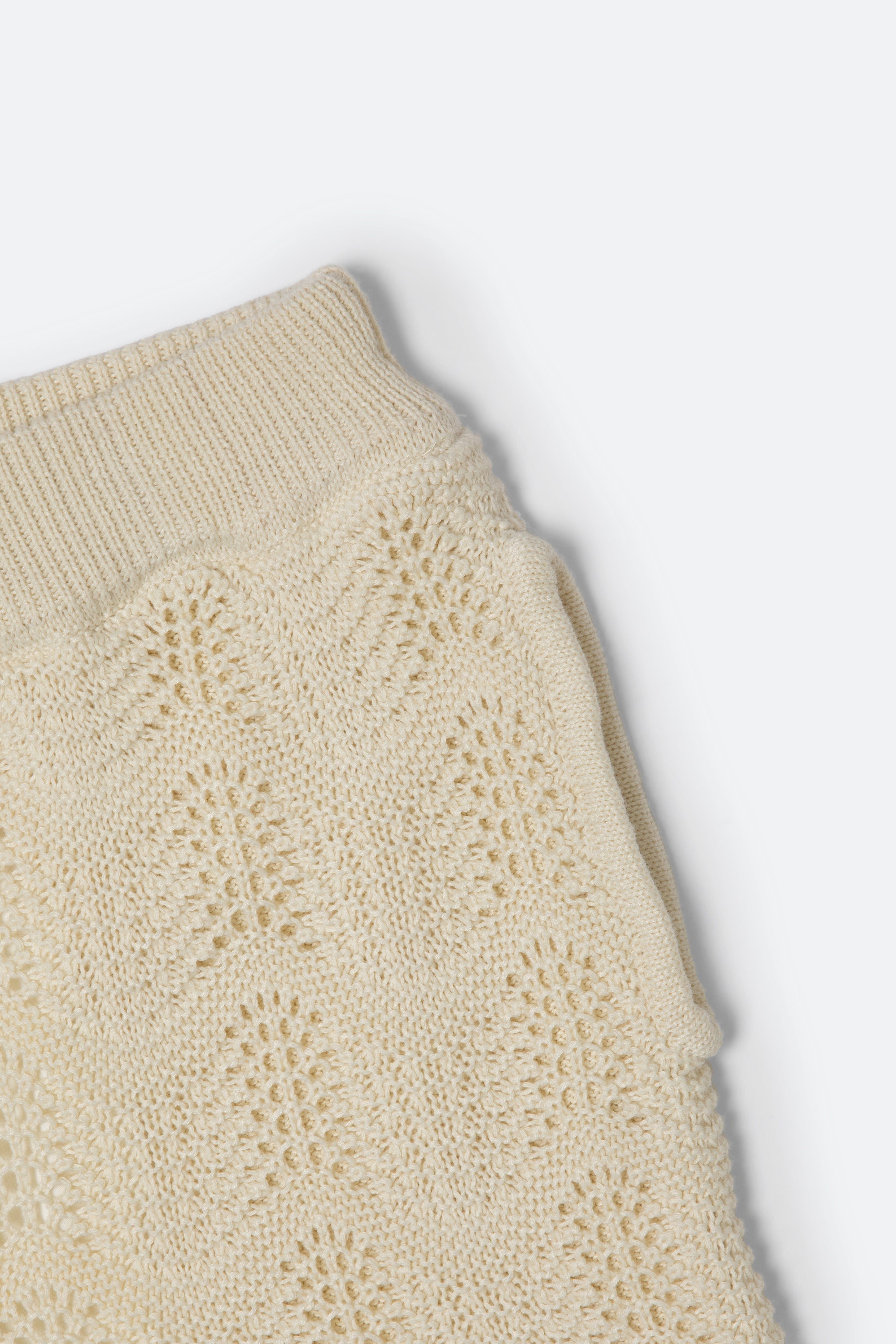 Knitted Wave Shorts - Cream sold by MNML product image thumbnail 5