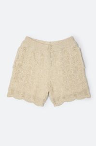 Knitted Wave Shorts - Cream sold by MNML
