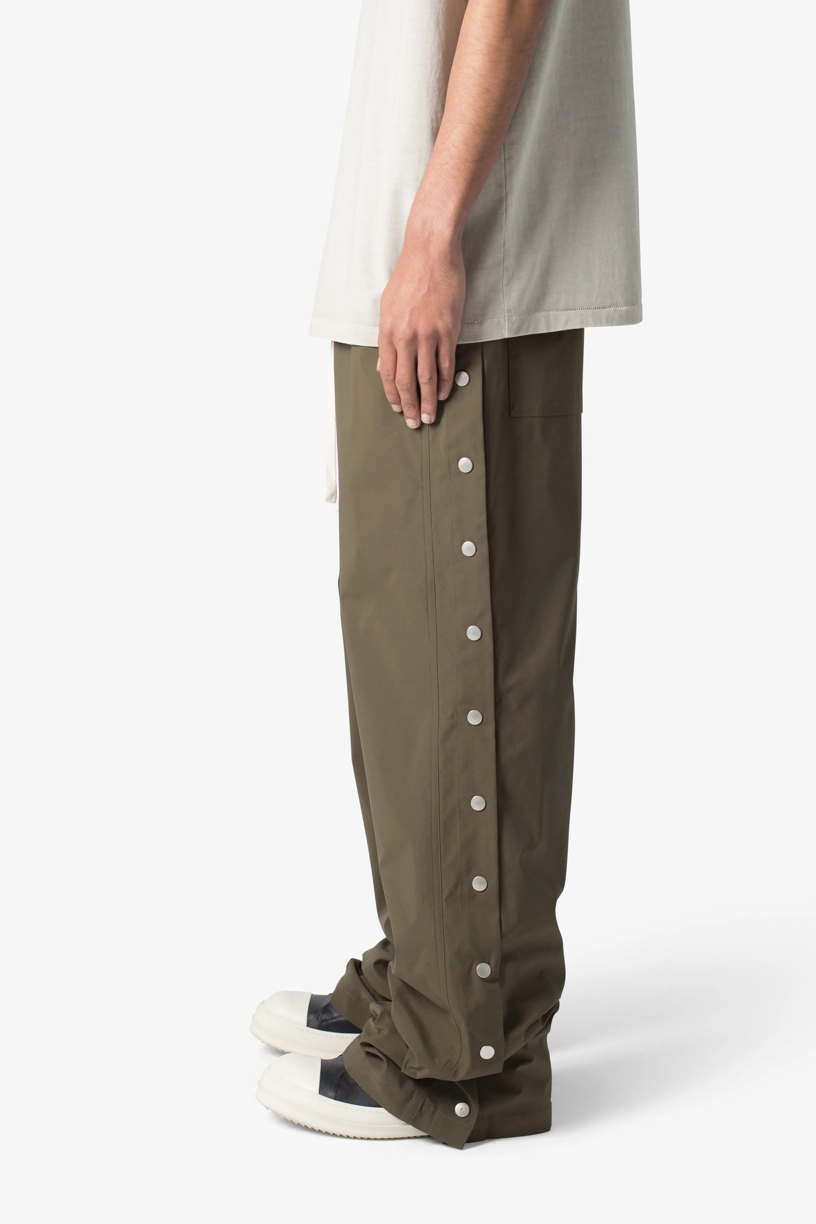 Side Snap Nylon Pants - Olive sold by MNML product image thumbnail 5
