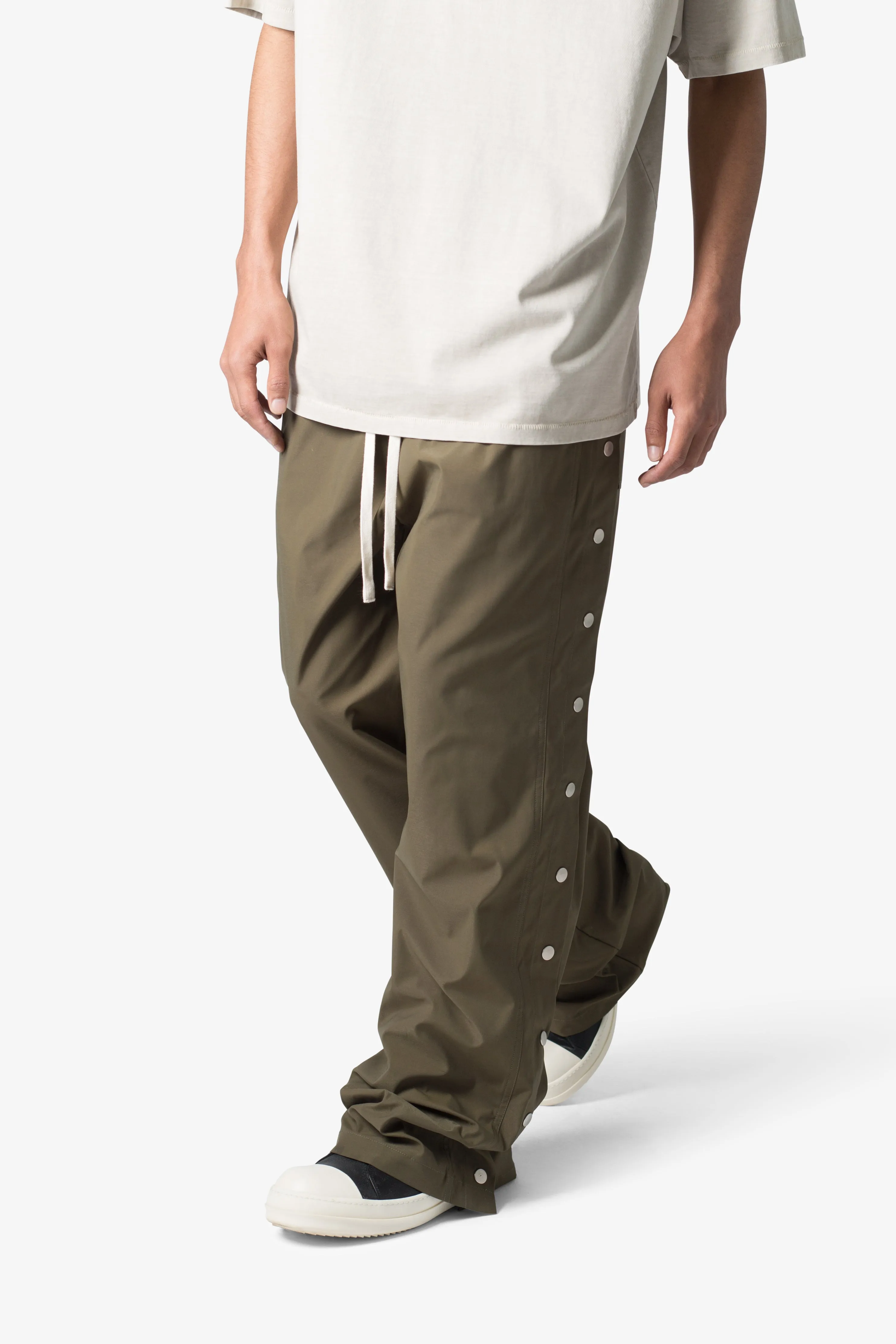 Side Snap Nylon Pants - Olive sold by MNML product image thumbnail 2