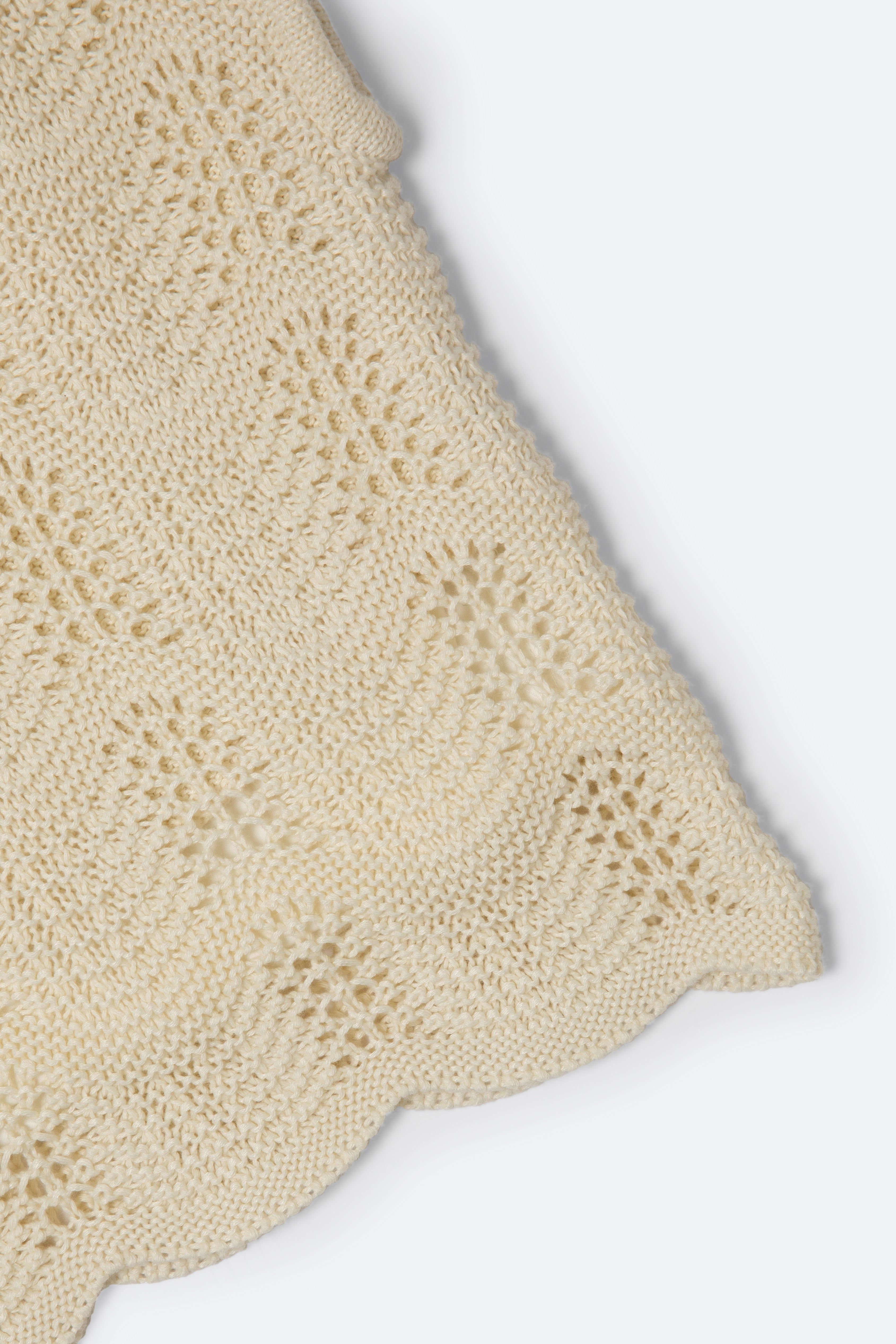 Knitted Wave Shorts - Cream sold by MNML product image thumbnail 4