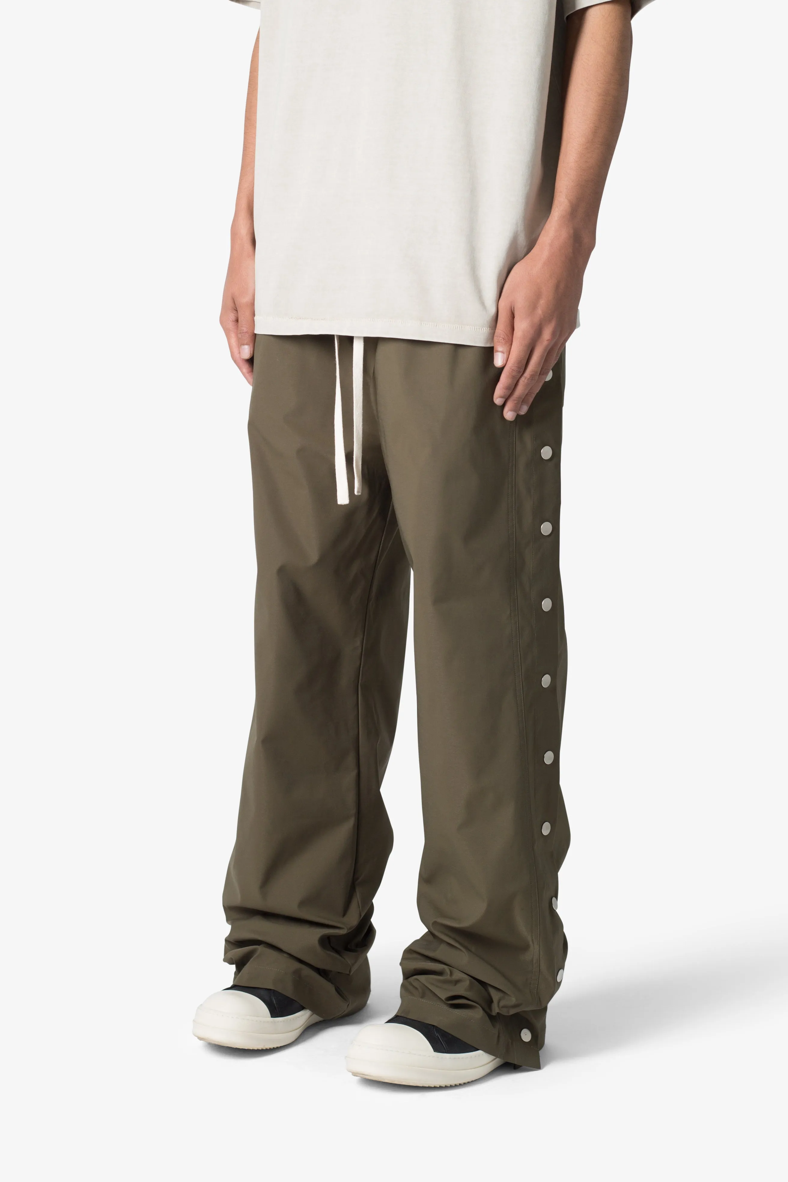 Side Snap Nylon Pants - Olive sold by MNML product image thumbnail 4