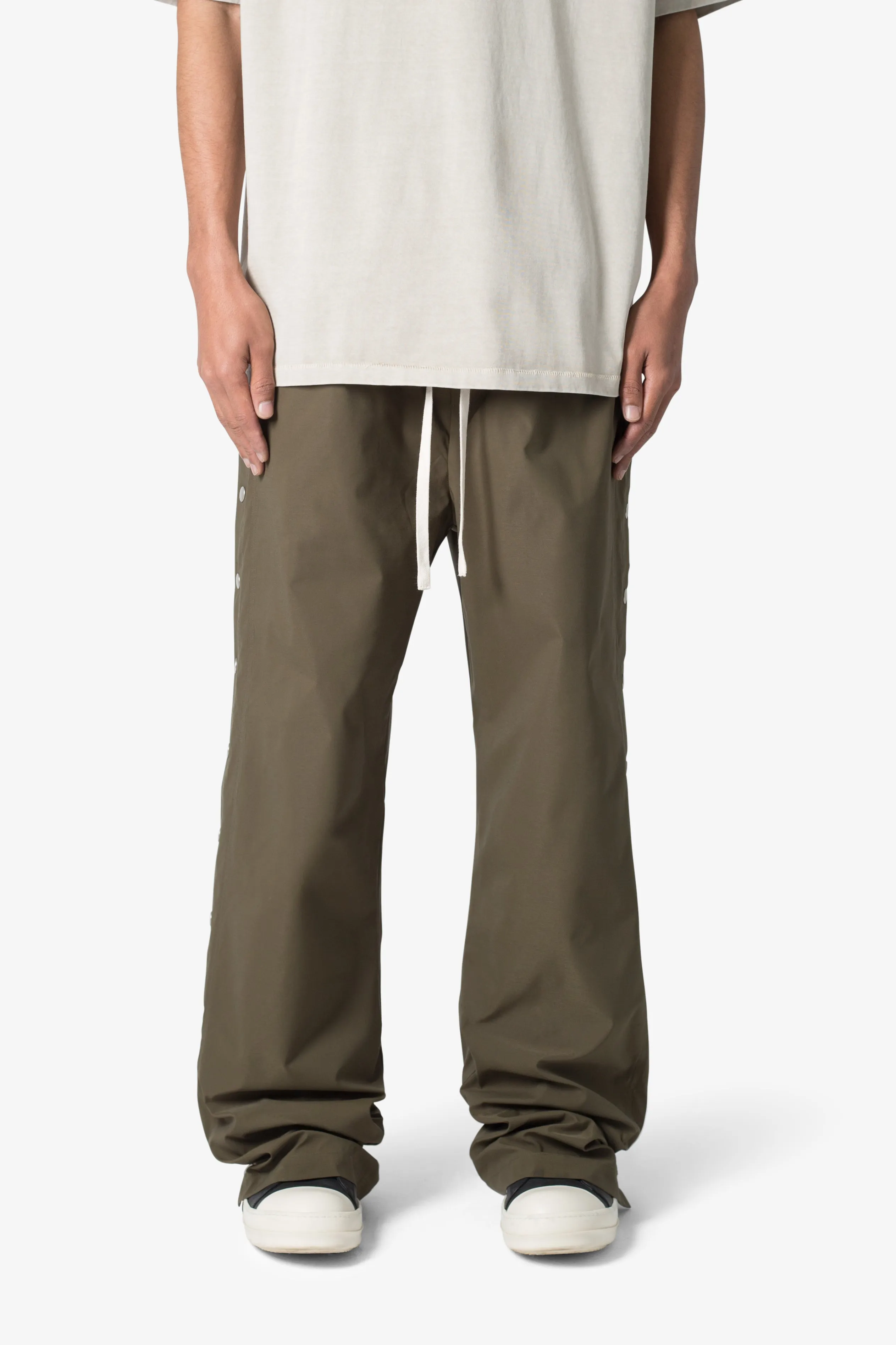 Side Snap Nylon Pants - Olive sold by MNML product image thumbnail 3
