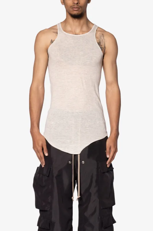 Sheer Knit Racer Tank - Grey sold by MNML