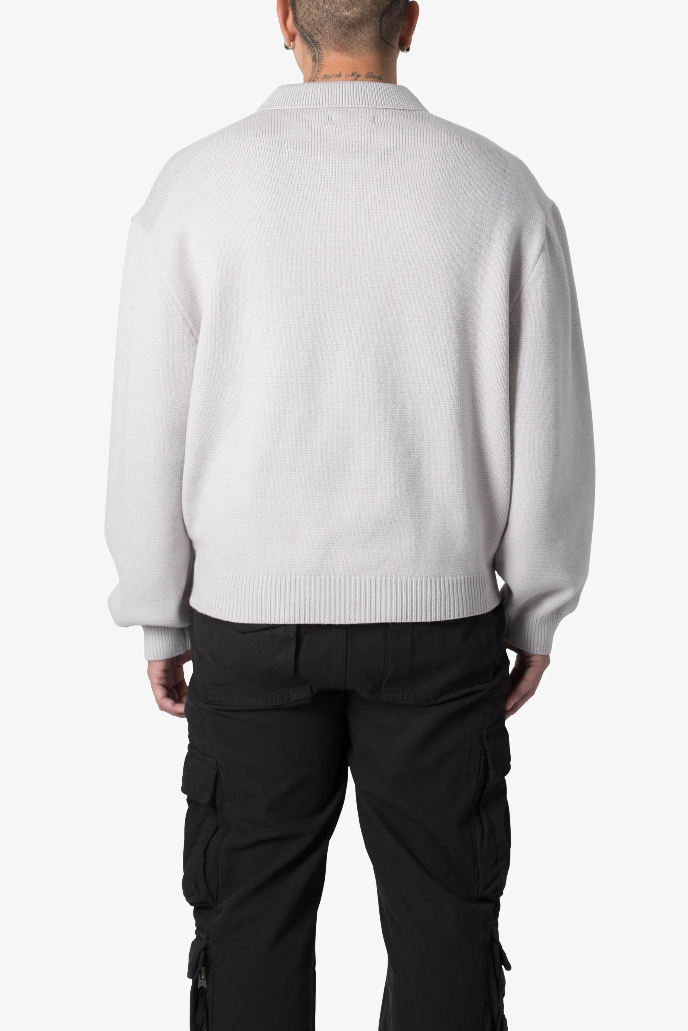 Collared Sweater - Light Grey sold by MNML product image thumbnail 5