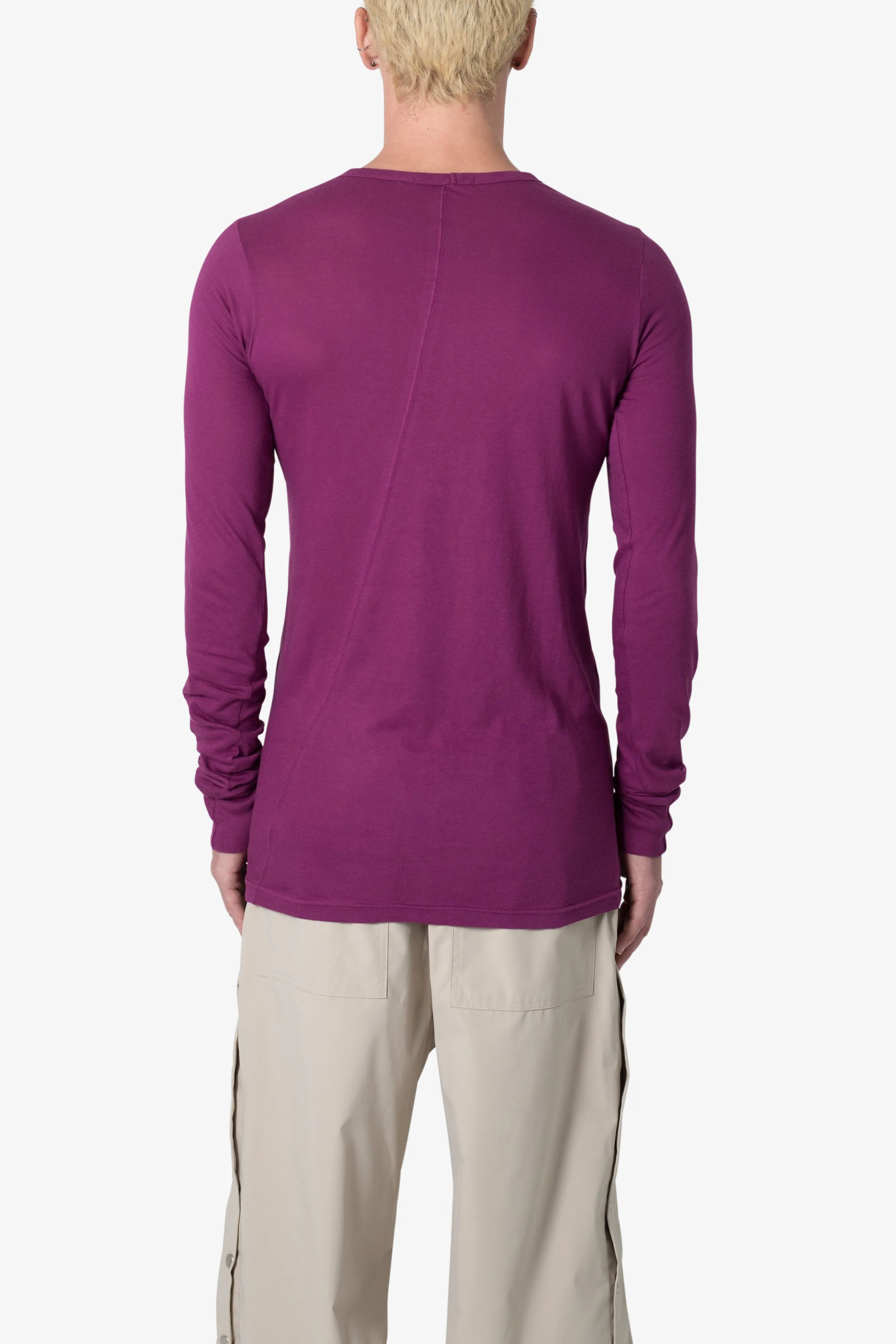 Sheer Knit Jersey L/S Tee - Magenta sold by MNML product image thumbnail 5
