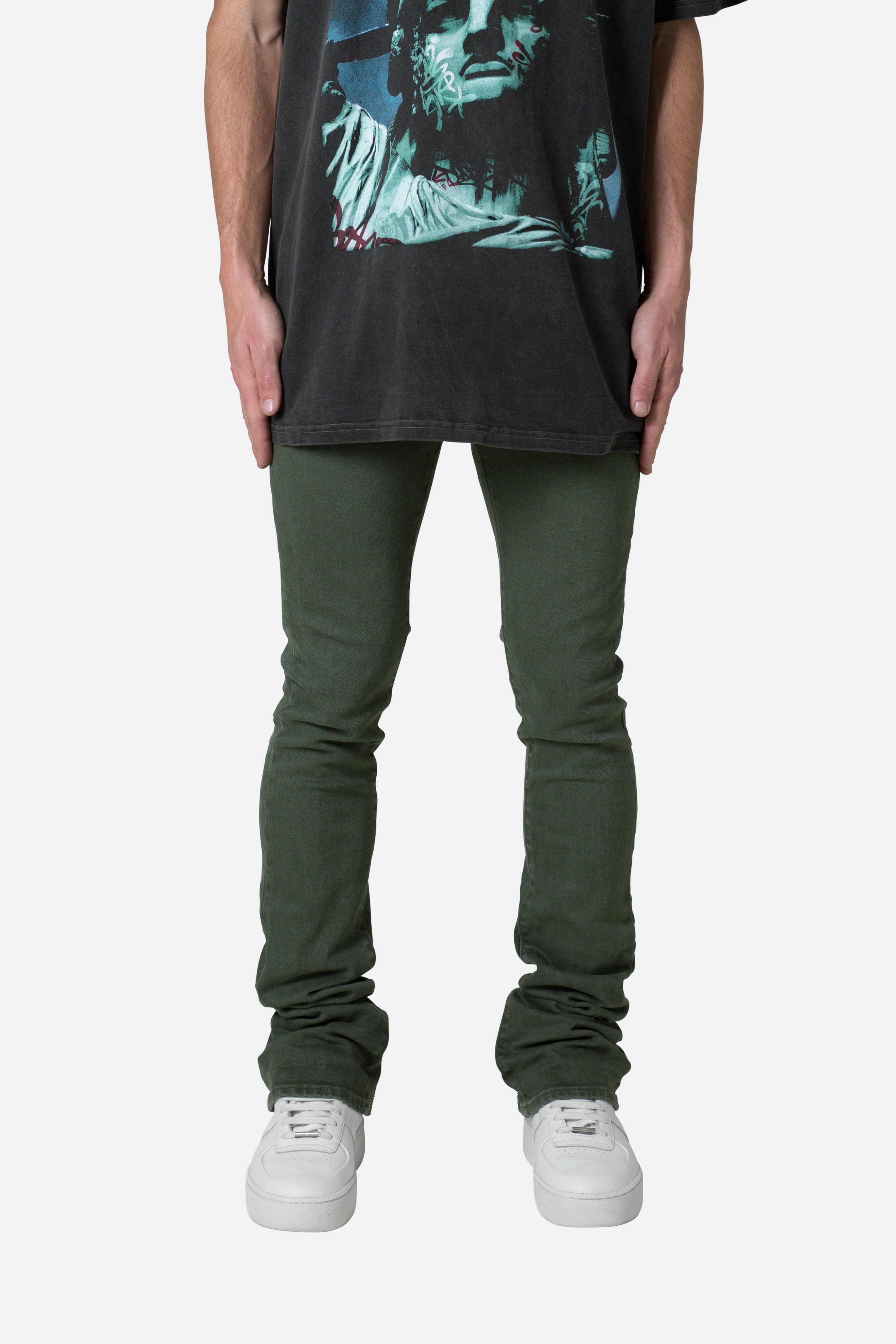 X491 Convertible Skinny Denim - Olive sold by MNML