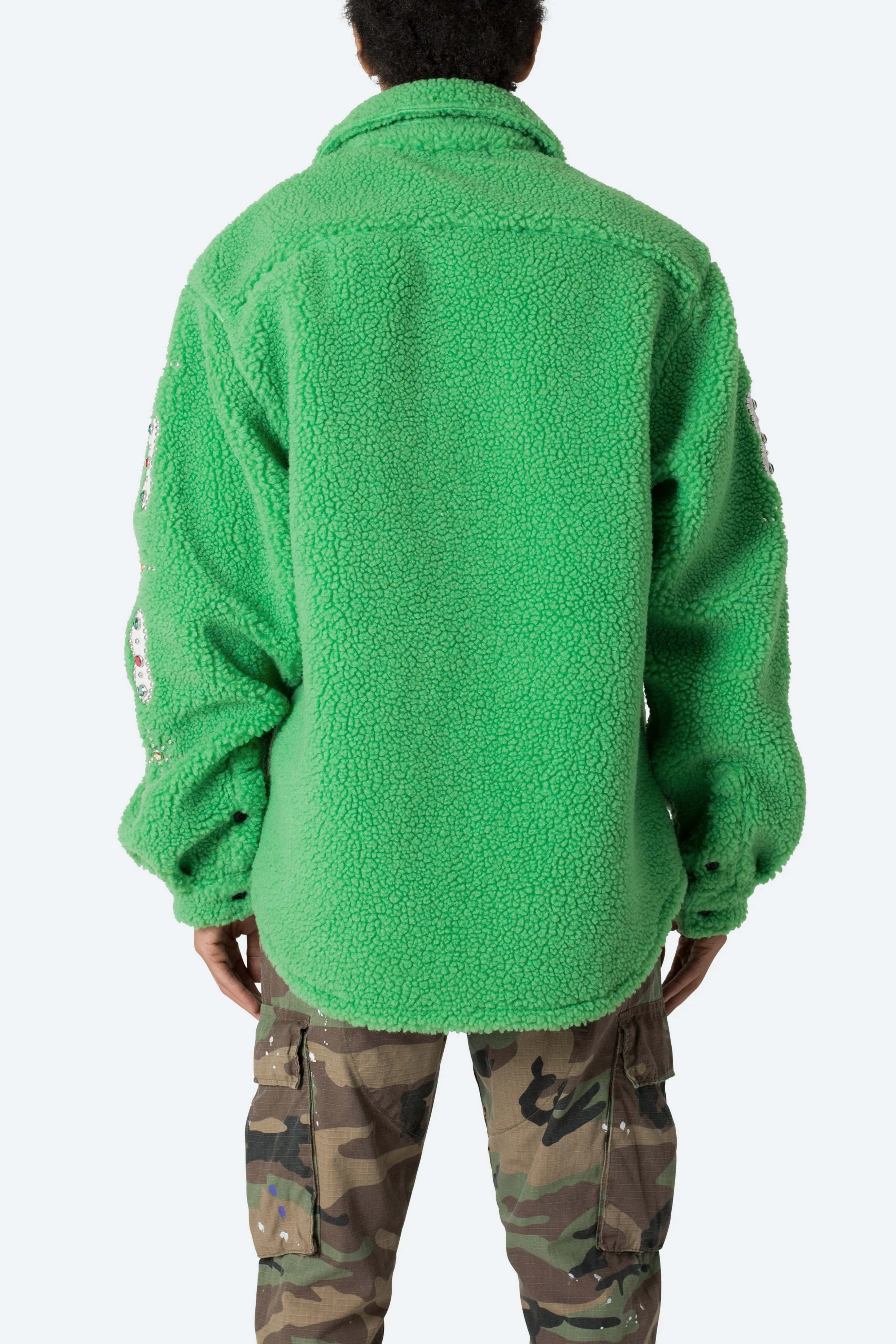 Jewel Sherpa Jacket - Green sold by MNML product image thumbnail 5