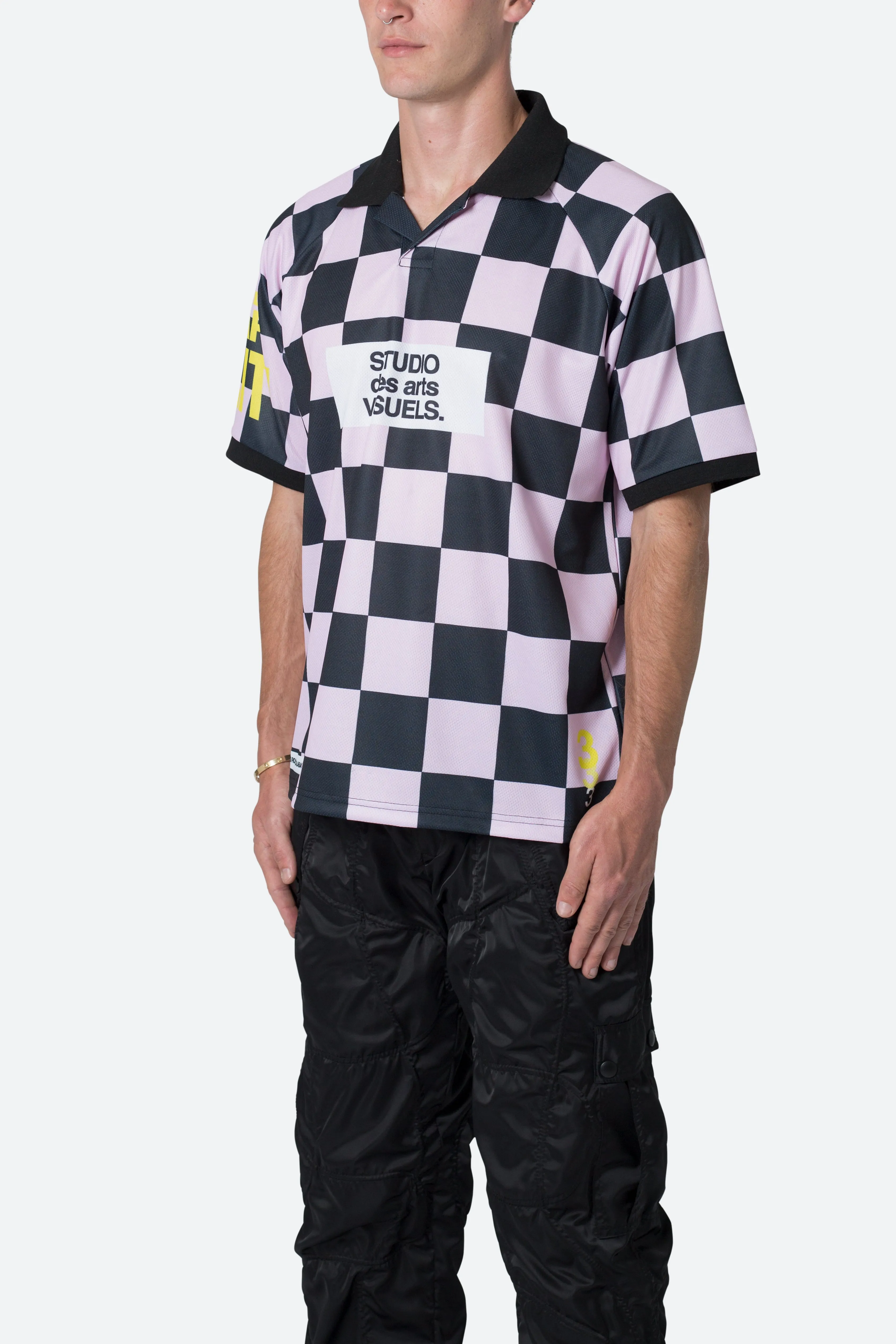 Checkered Jersey - Pink sold by MNML product image thumbnail 4