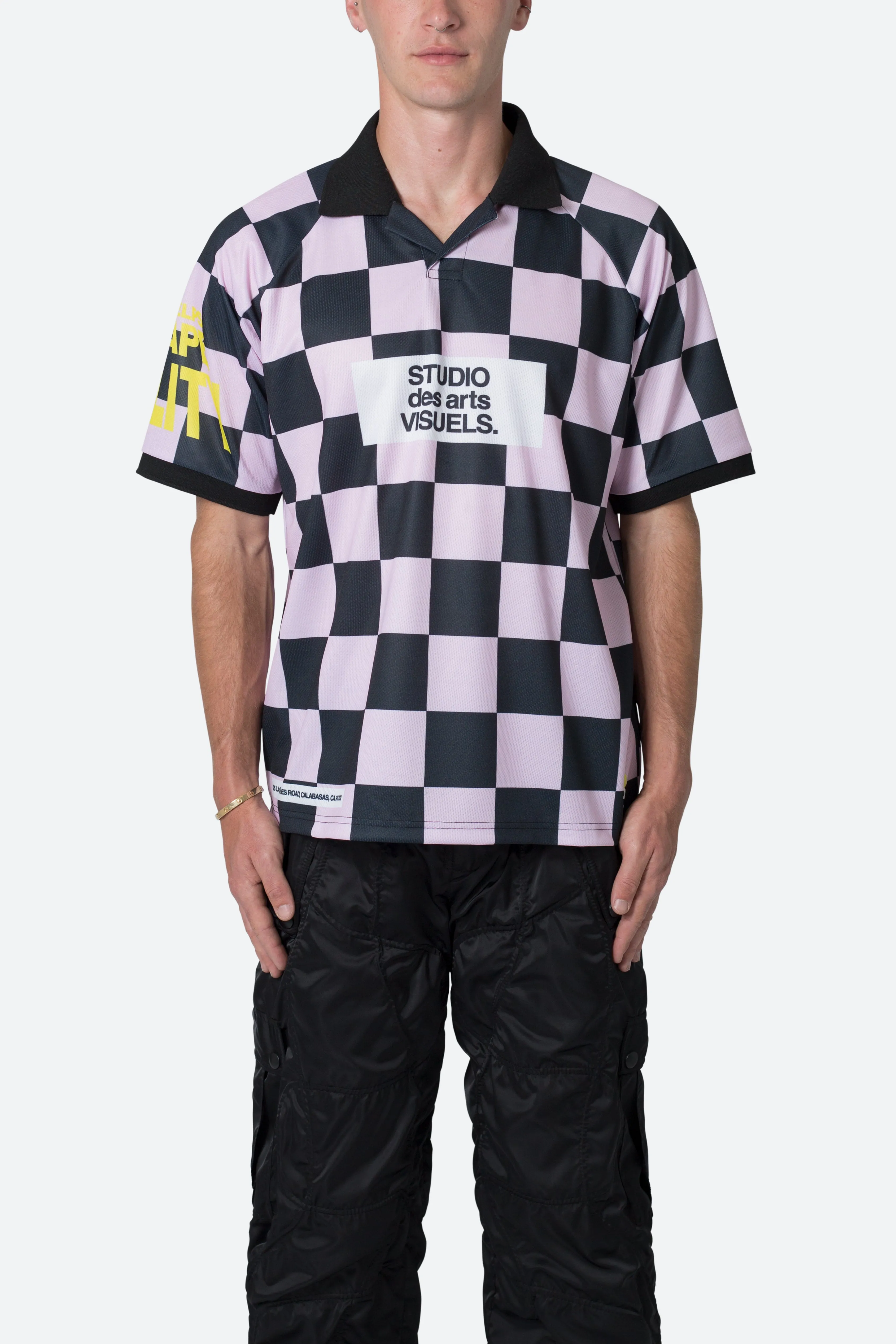 Checkered Jersey - Pink sold by MNML