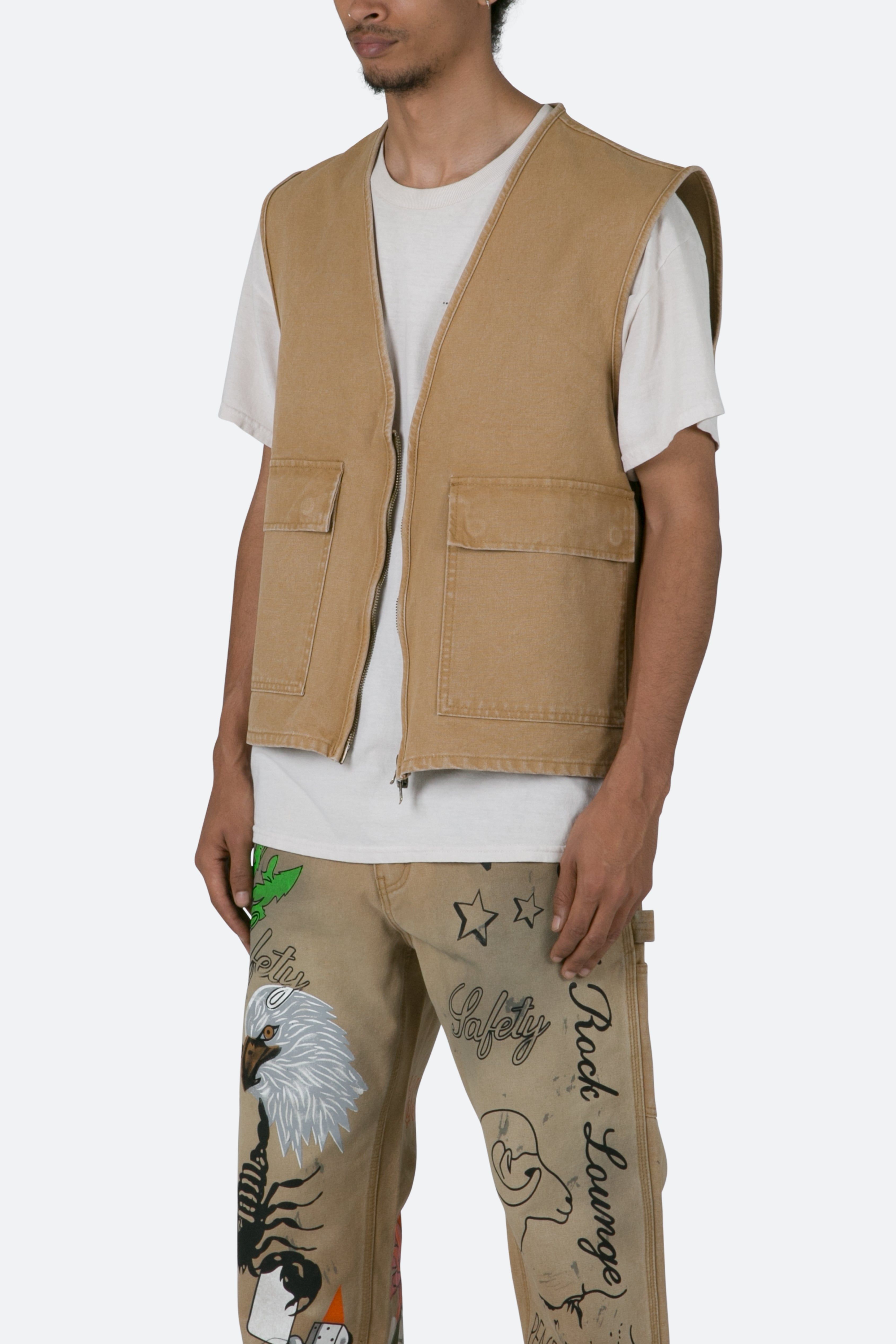 Ranch Work Vest - Tan sold by MNML product image thumbnail 3
