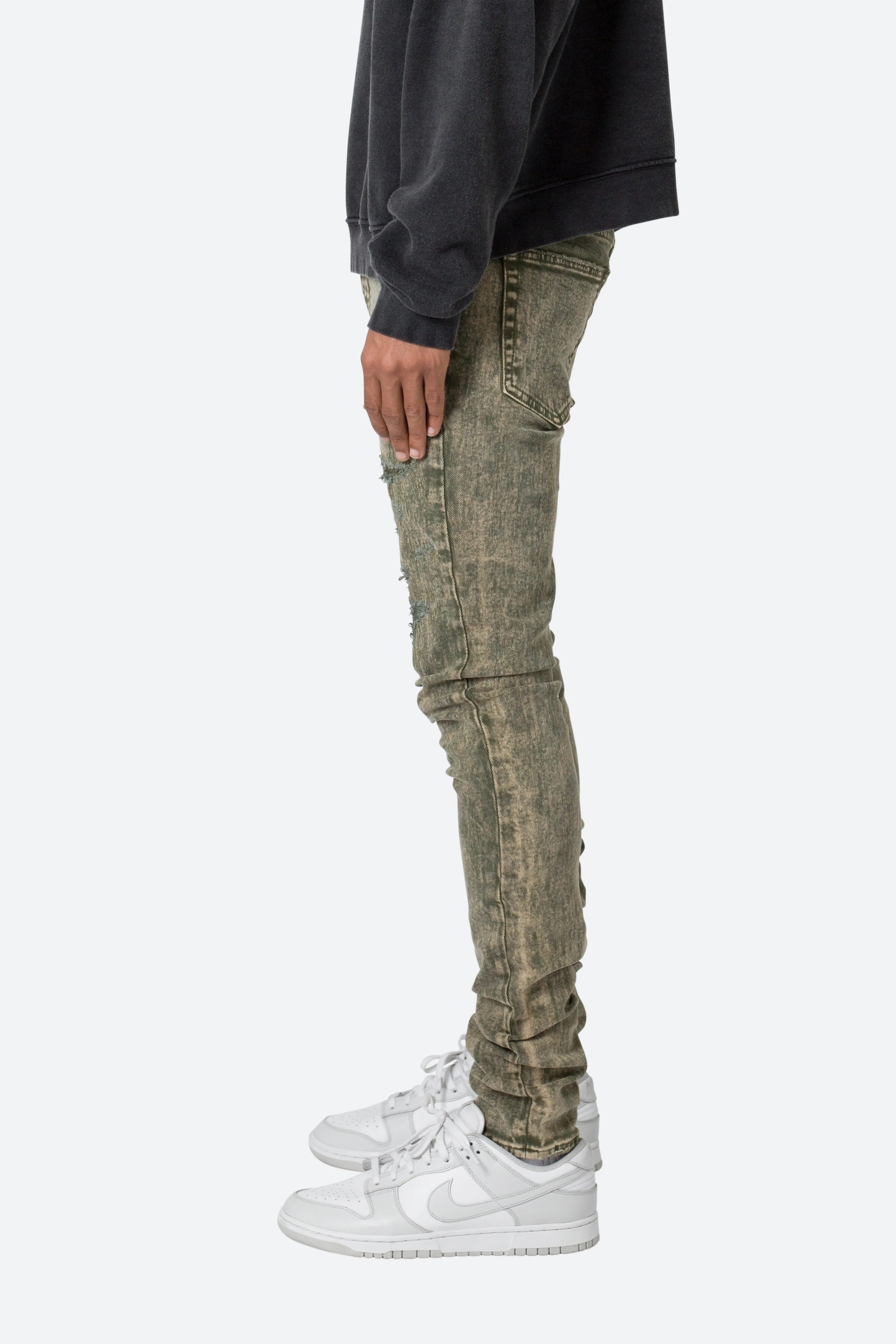 X369 Stretch Skinny Denim - Olive sold by MNML product image thumbnail 5