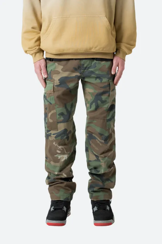 Double Knee Vintage Cargo Pants - Camo sold by MNML