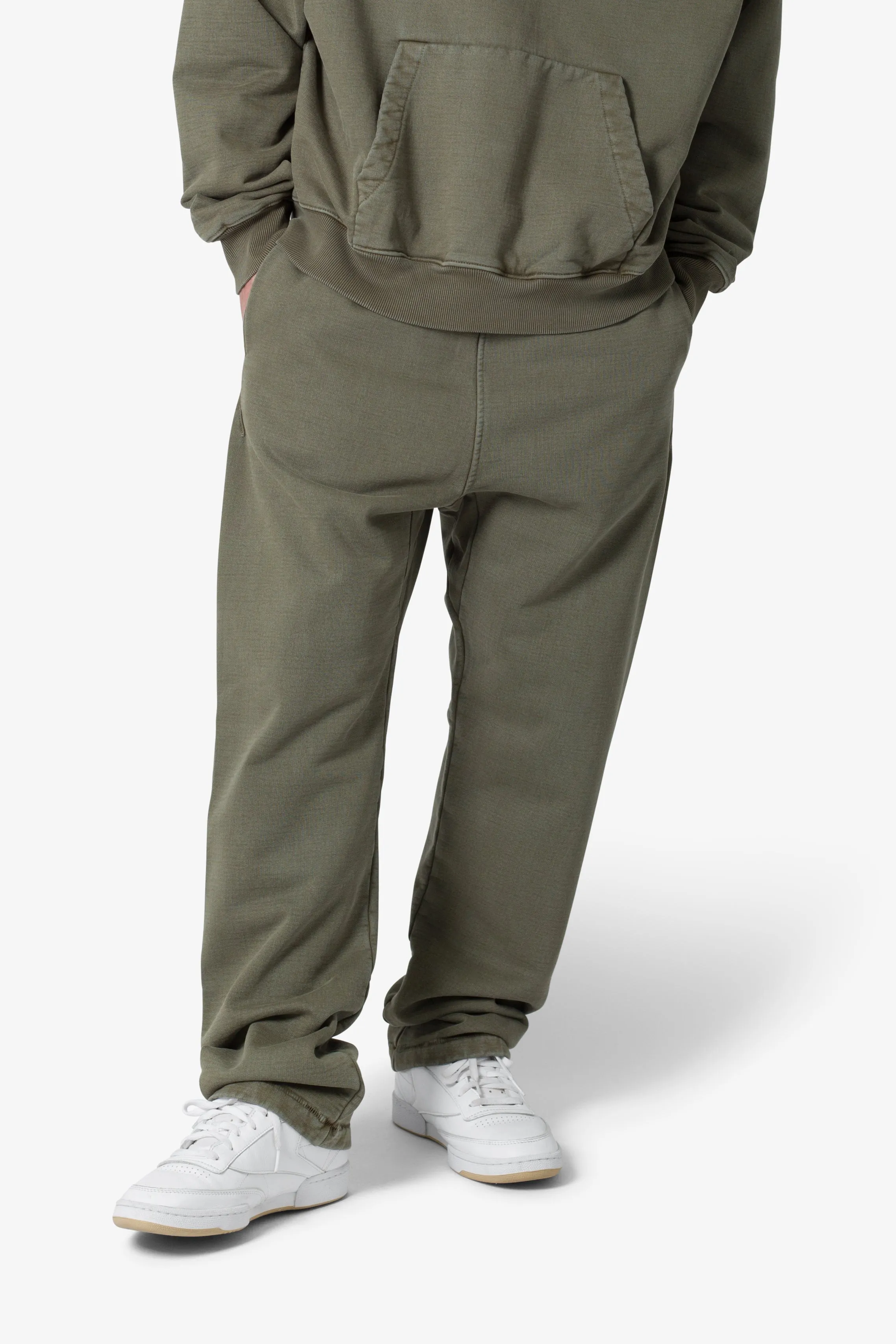 Heavy Relaxed Every Day Sweatpants - Washed Olive sold by MNML product image thumbnail 3