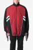 Fringe Nylon Track Jacket - Red/Black sold by MNML