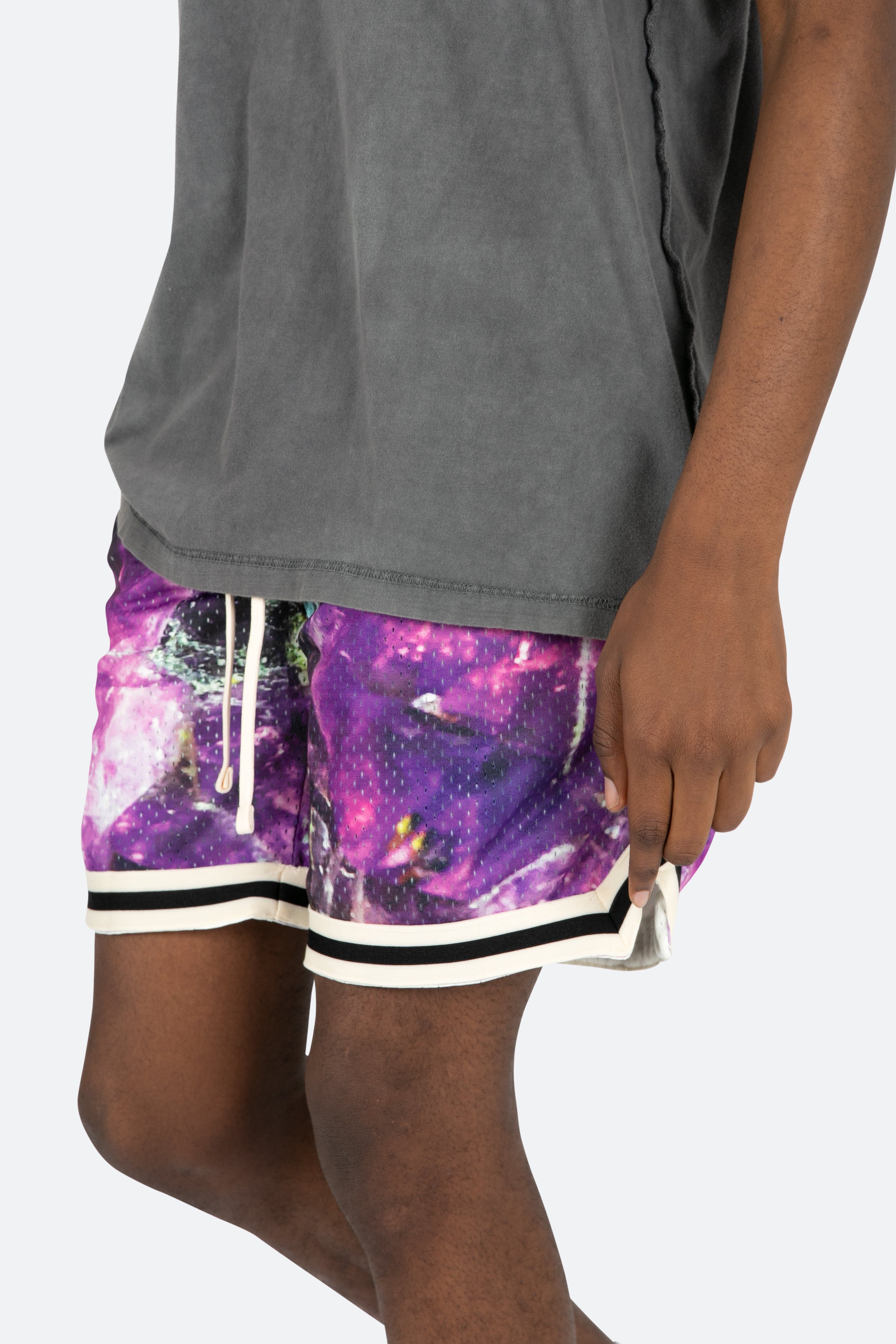 Crystal Basketball Shorts - Purple sold by MNML product image thumbnail 7